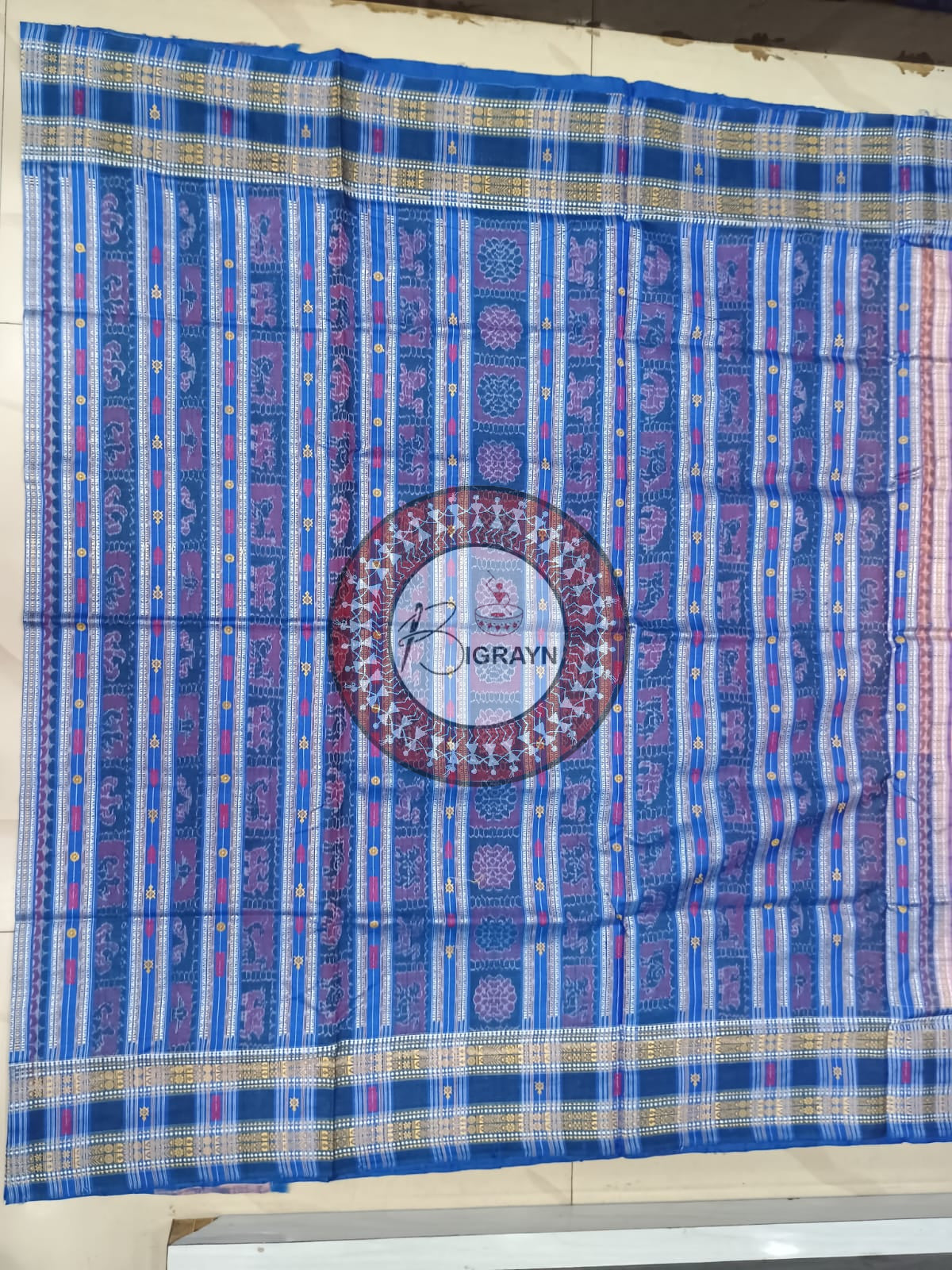 "Odisha Handloom Hazarbuti Bomkai Silk Saree with thousand buti motifs, intricate pallu design, and rich traditional craftsmanship"