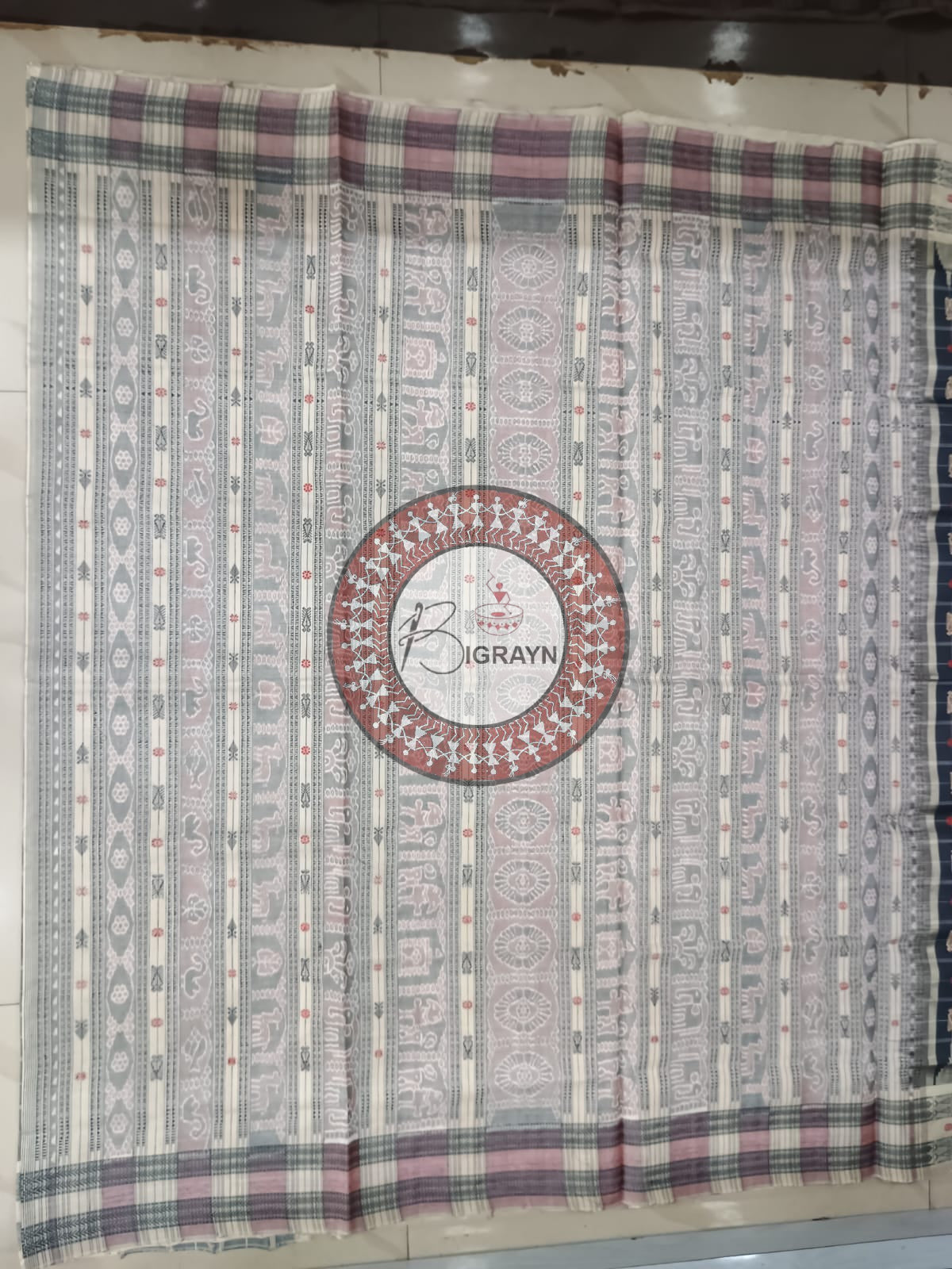 "Odisha Handloom Hazarbuti Bomkai Silk Saree with thousand buti motifs, intricate pallu design, and rich traditional craftsmanship"