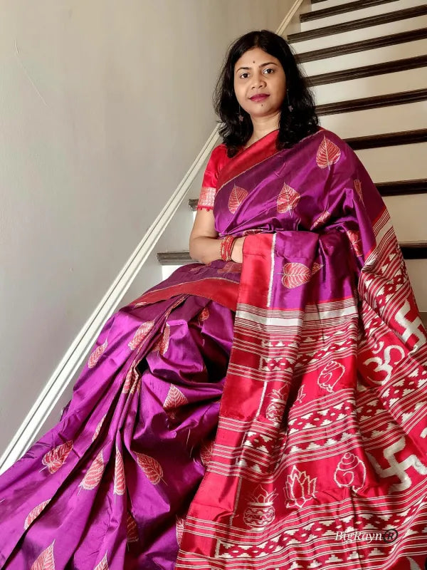 Pipal Mulberry Silk Saree