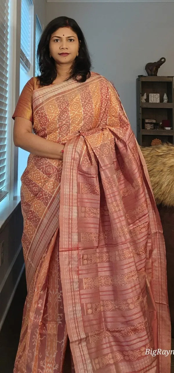 BigRayn - Mehendi Design natural dye Sambalpuri Silk