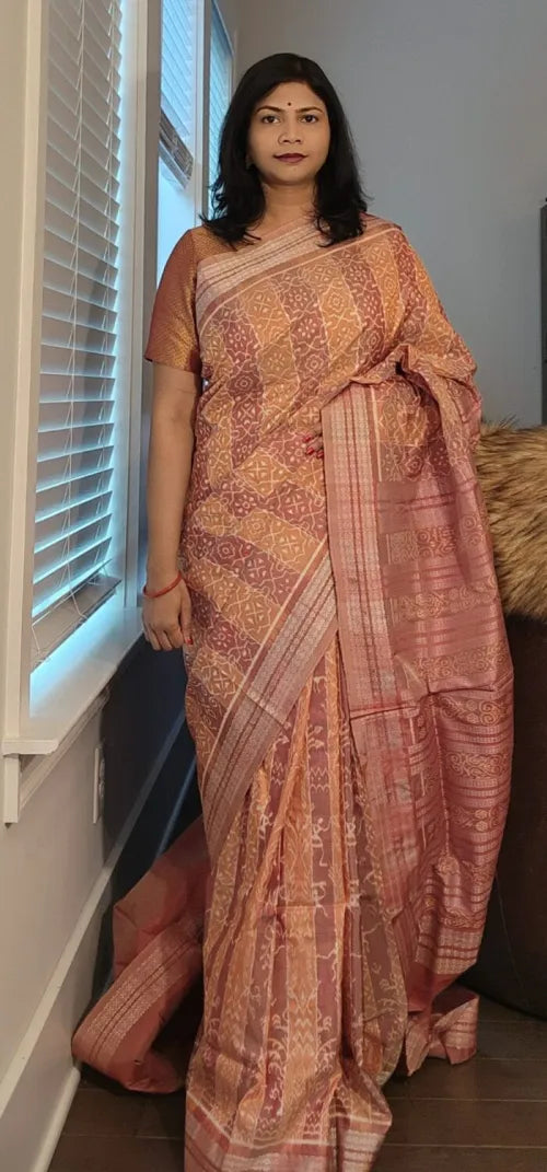 BigRayn - Mehendi Design natural dye Sambalpuri Silk