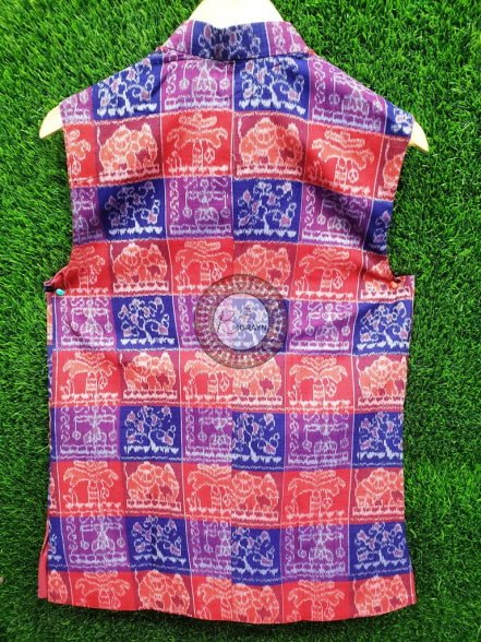 Blue Red Animal Bandha Men’s Jacket