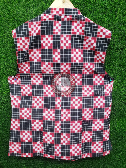Red Black Square Pasapali Men’s Jacket