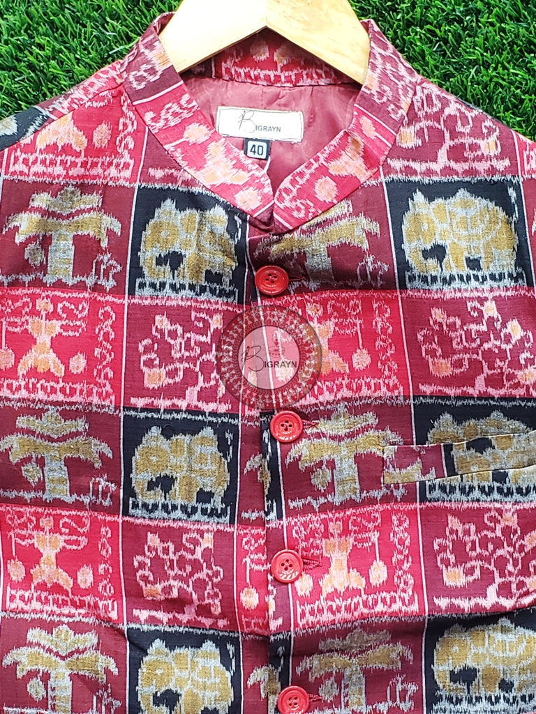 Red Black Animal Bandha Men’s Jacket