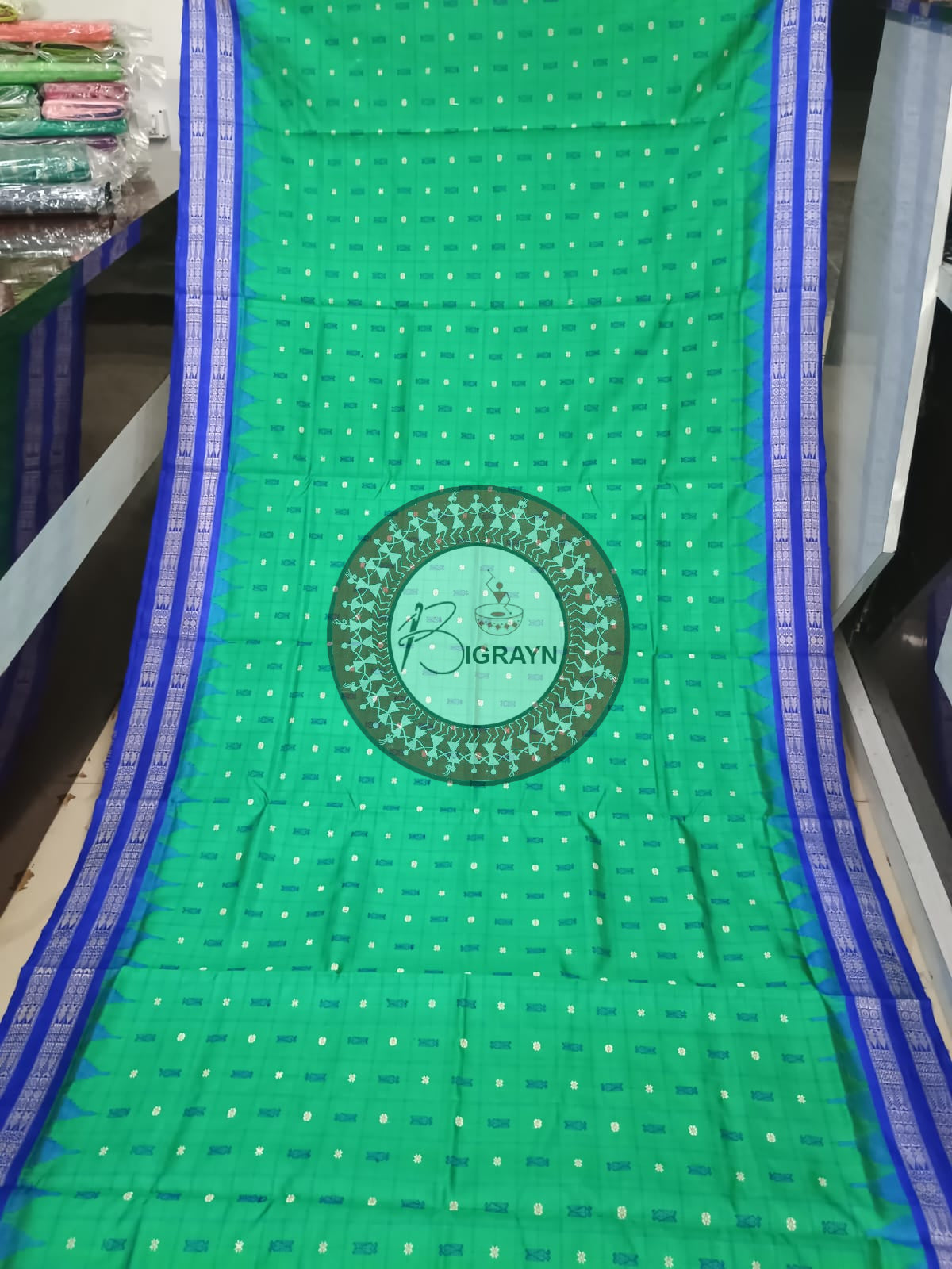 "Odisha Handloom Hazarbuti Bomkai Silk Saree with thousand buti motifs, intricate pallu design, and rich traditional craftsmanship"