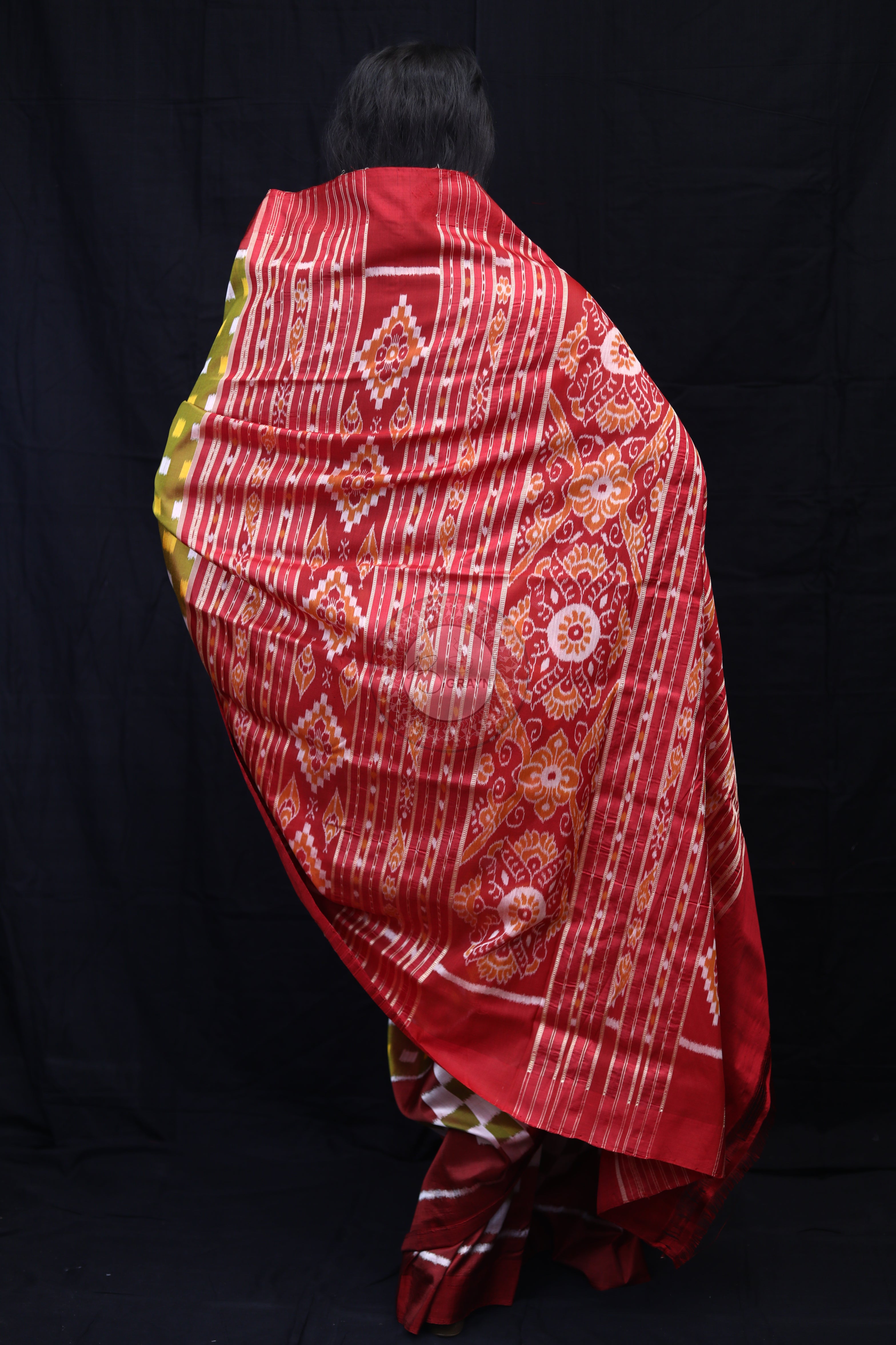 Mehndi Maroon Scott Pasapali Mulberry Silk Saree