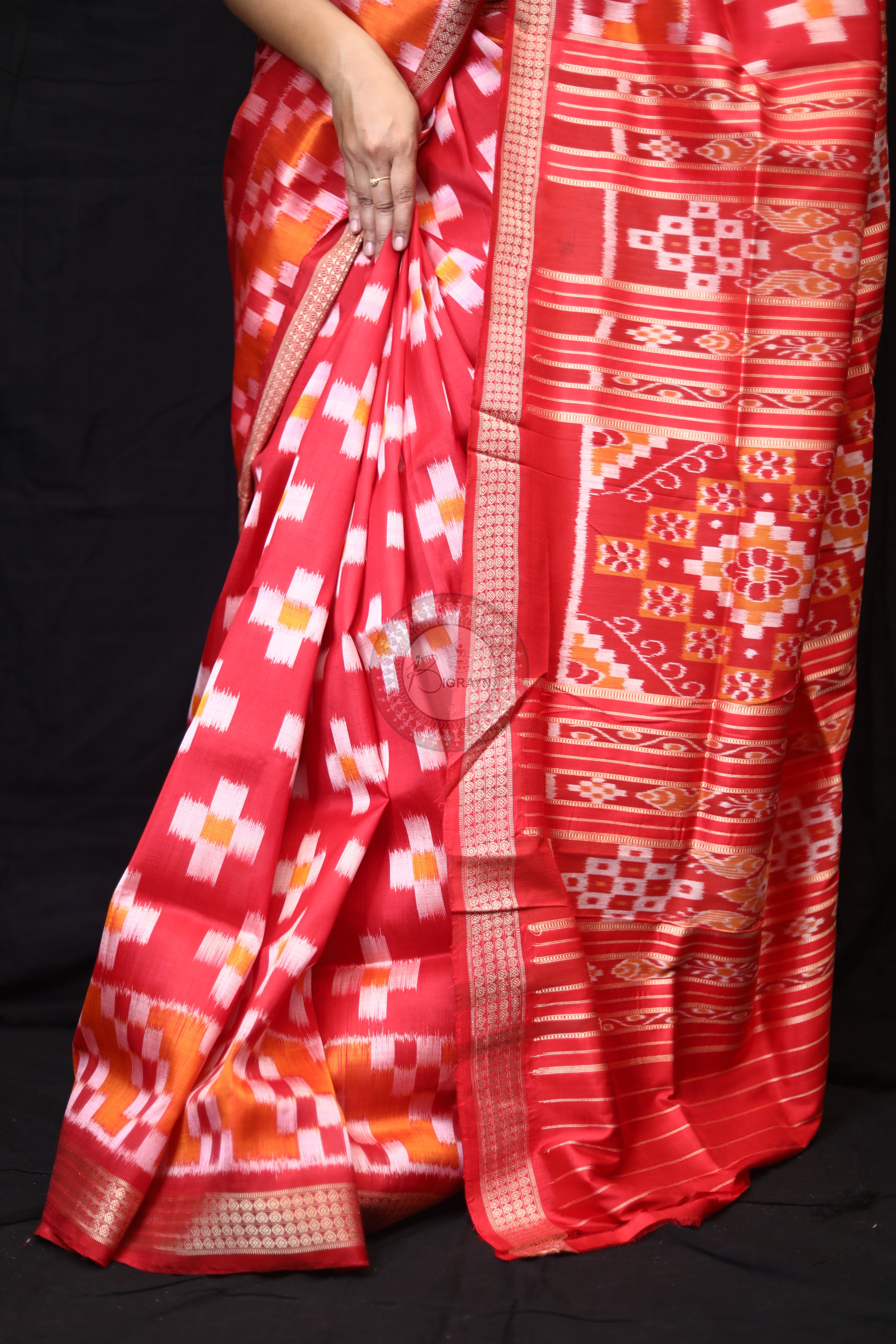 Red Body Pasapali Mulberry Silk Saree