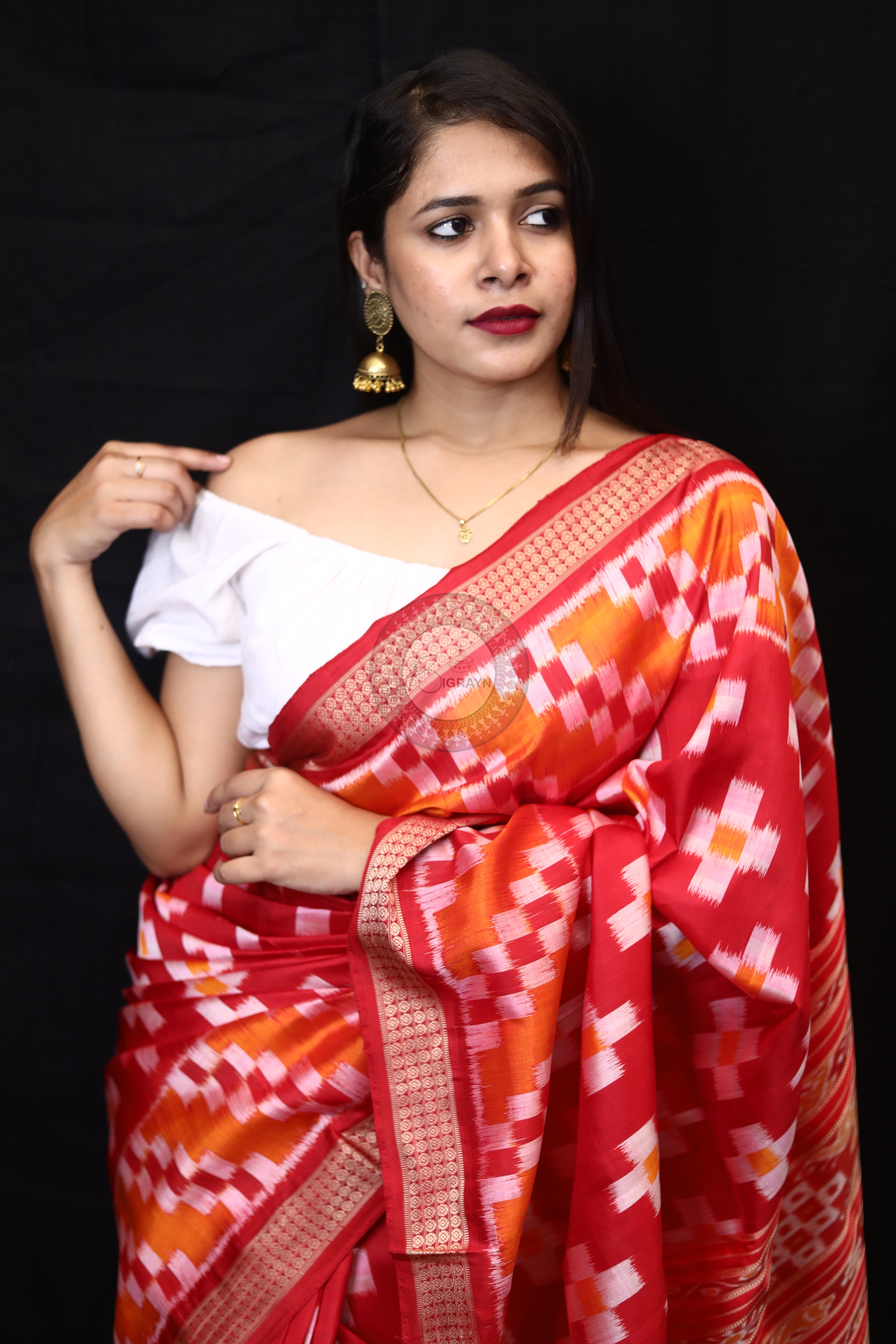 Red Body Pasapali Mulberry Silk Saree