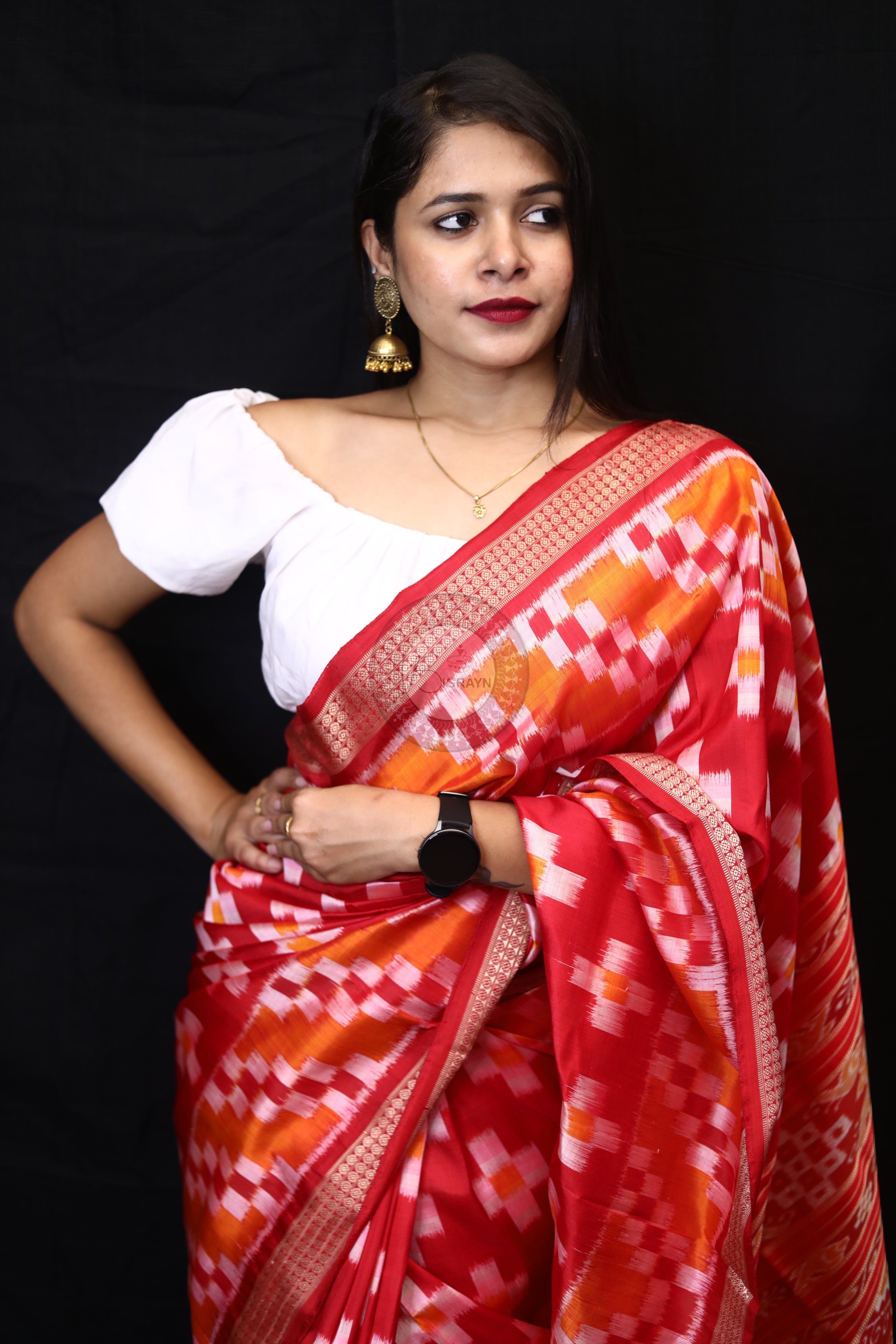Red Body Pasapali Mulberry Silk Saree