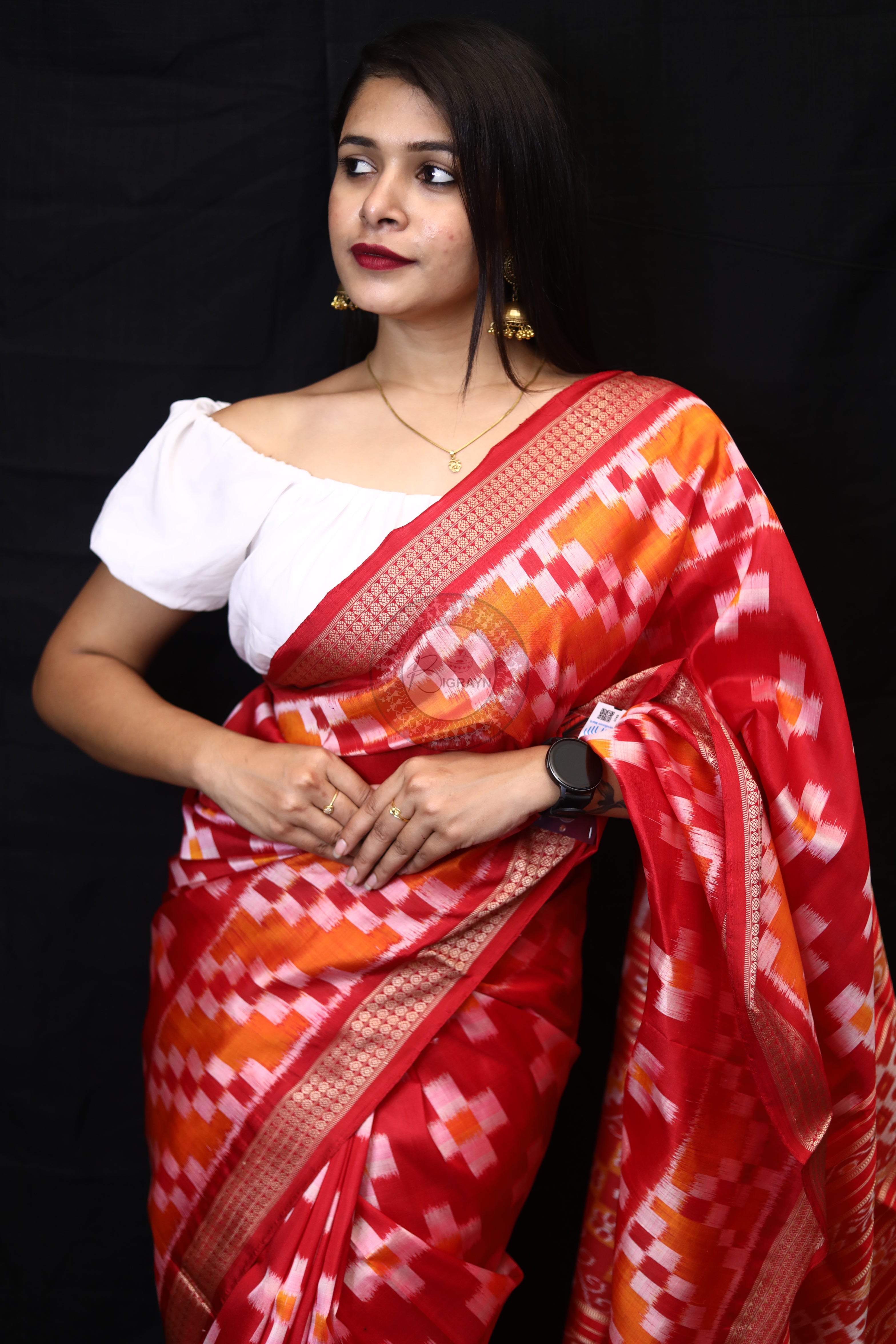 Red Body Pasapali Mulberry Silk Saree