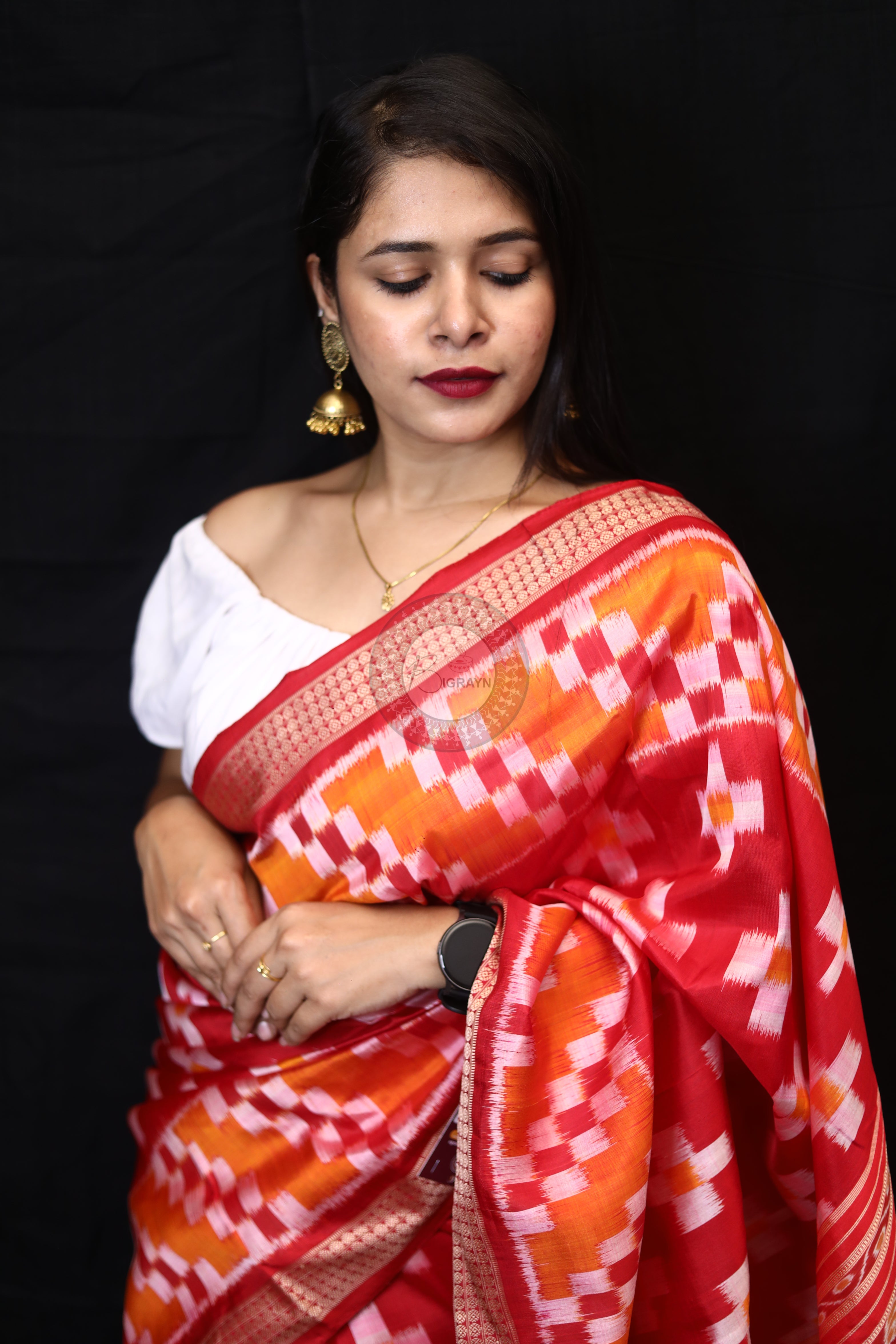 Red Body Pasapali Mulberry Silk Saree