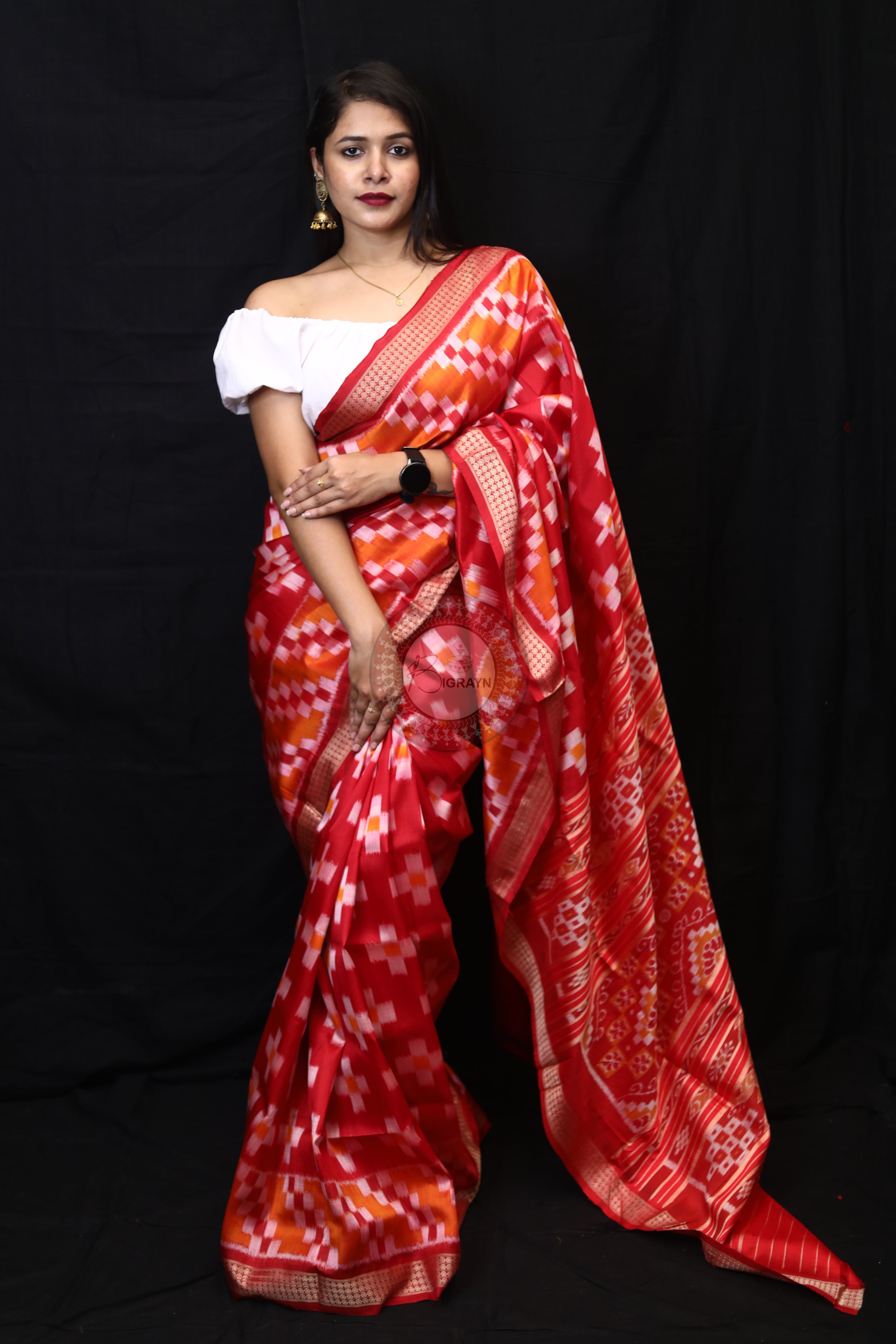 Red Body Pasapali Mulberry Silk Saree