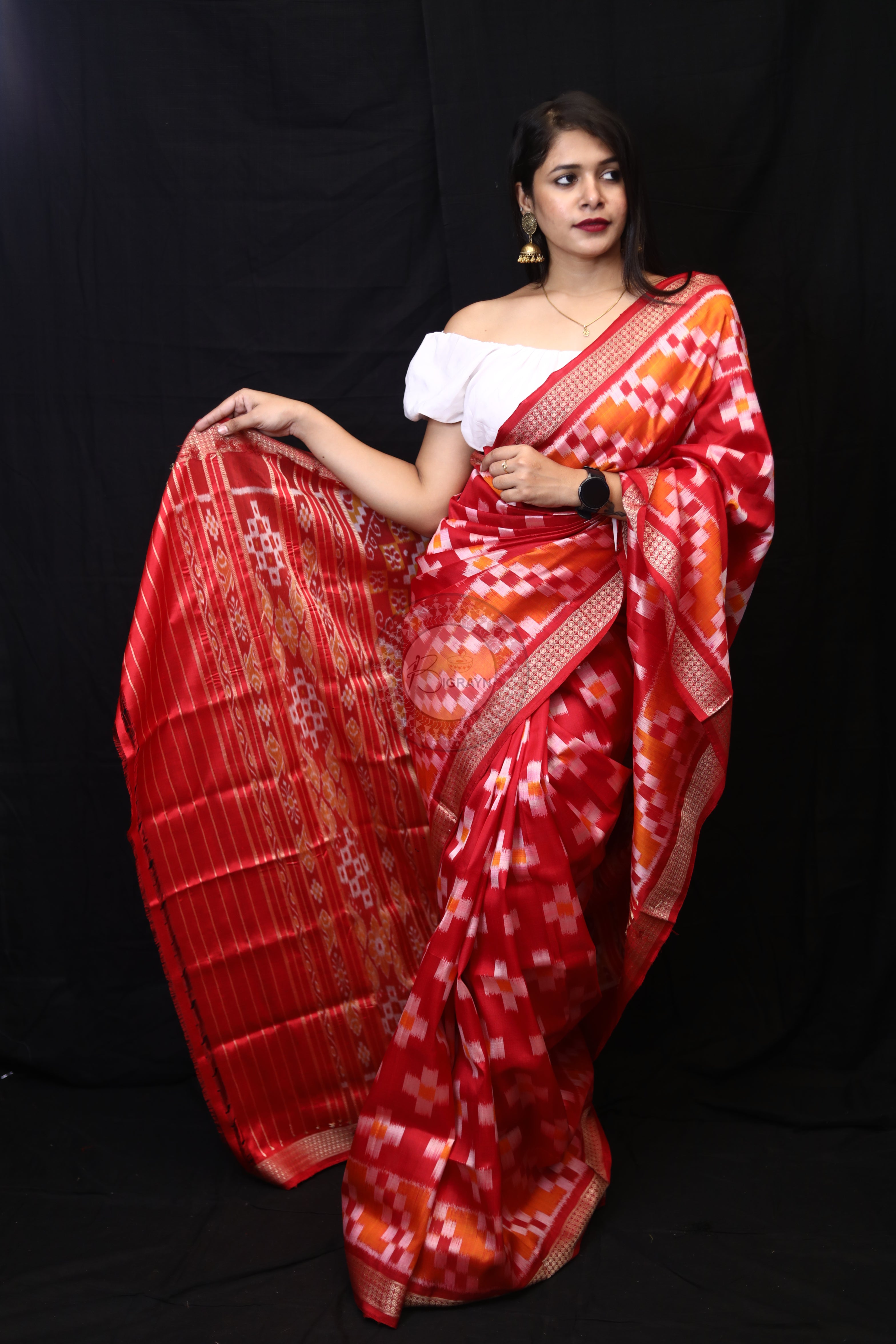 Red Body Pasapali Mulberry Silk Saree