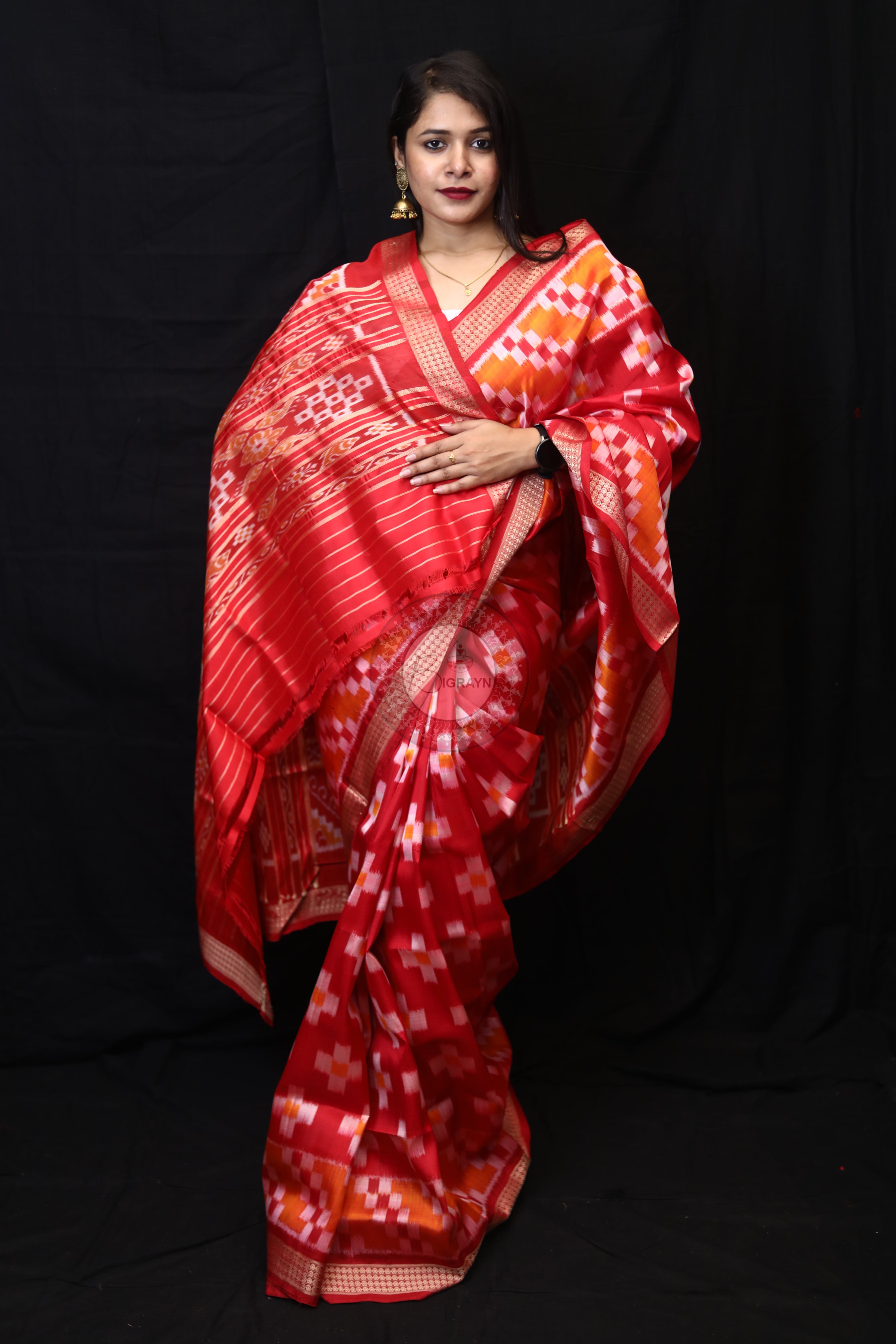 Red Body Pasapali Mulberry Silk Saree