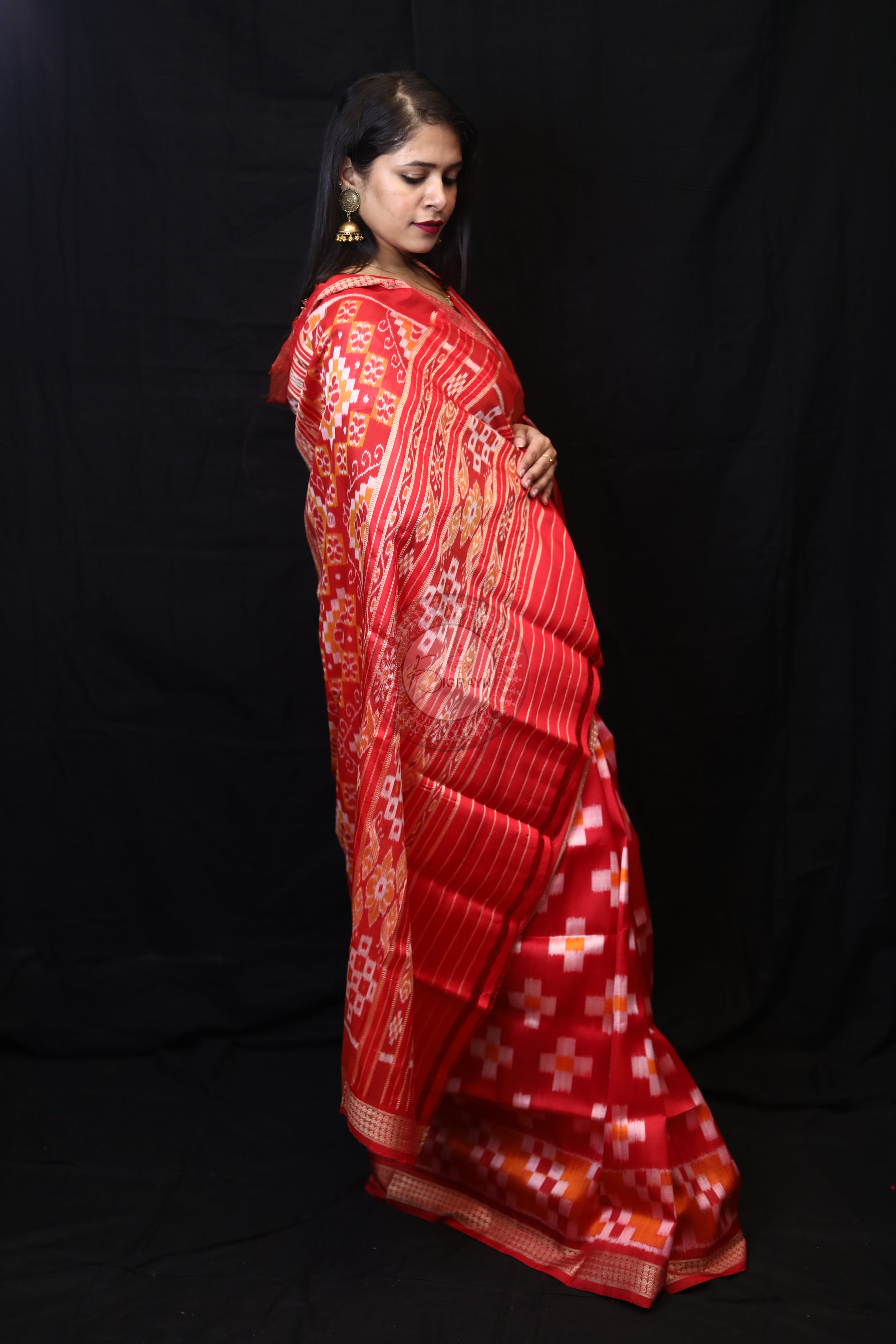 Red Body Pasapali Mulberry Silk Saree