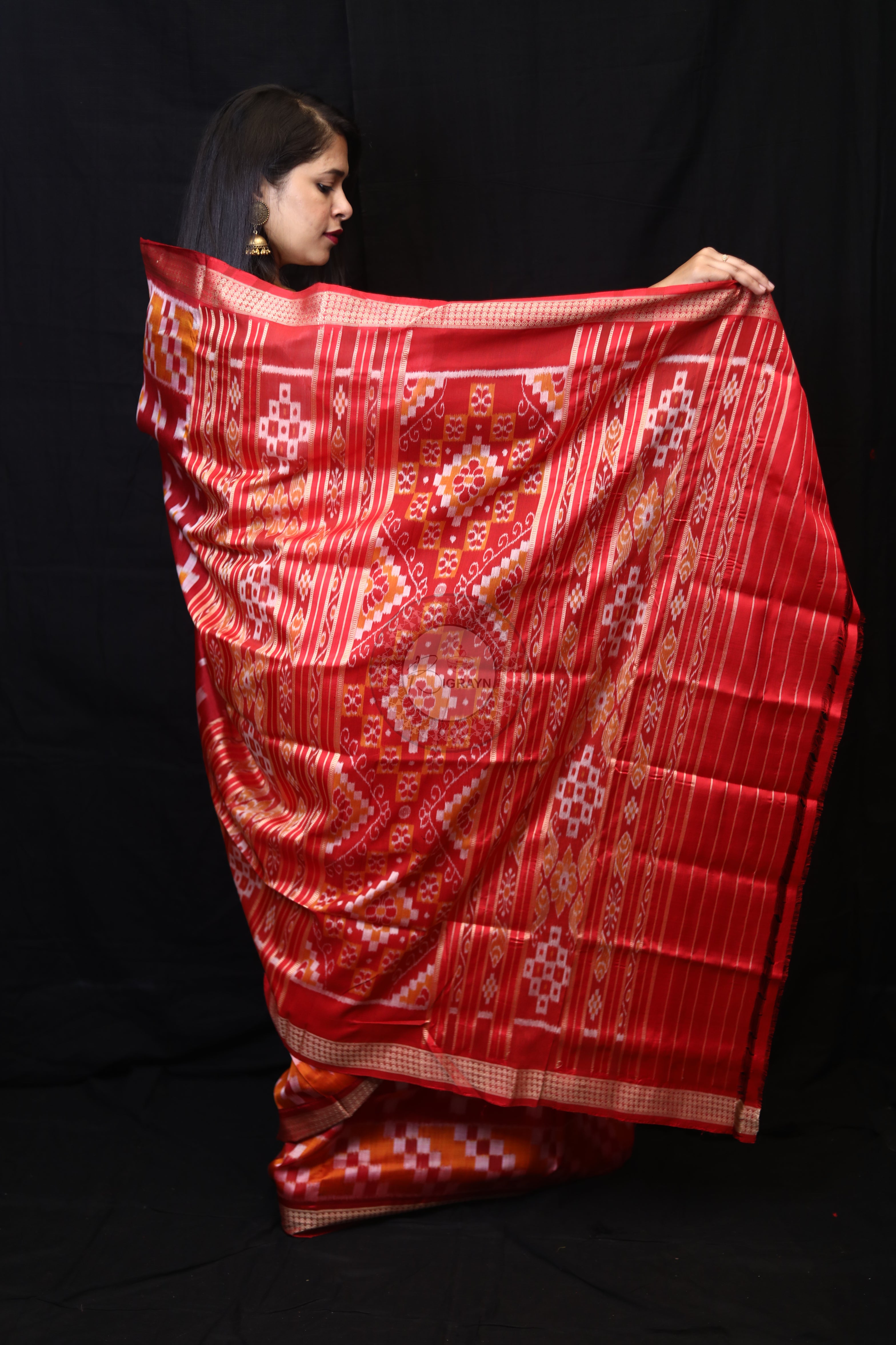Red Body Pasapali Mulberry Silk Saree