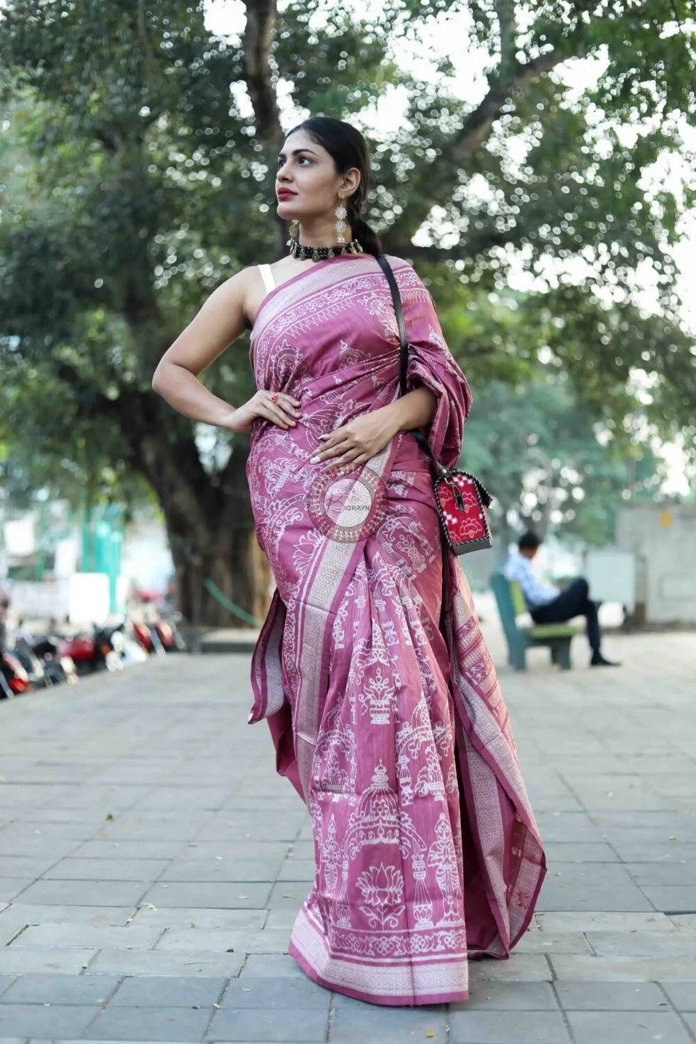 Tulasi Vrindavan Natural Dye Sambalpuri Silk Saree