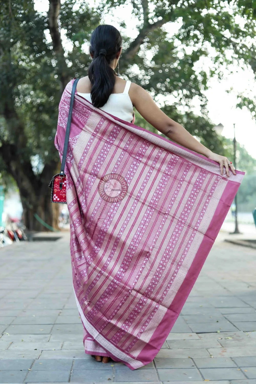 Tulasi Vrindavan Natural Dye Sambalpuri Silk Saree