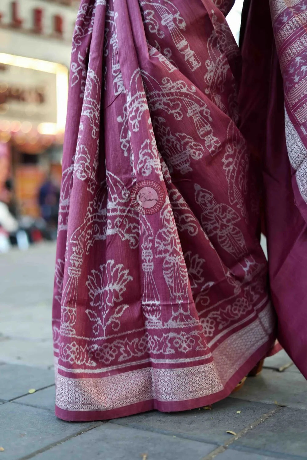 Tulasi Vrindavan Natural Dye Sambalpuri Silk Saree