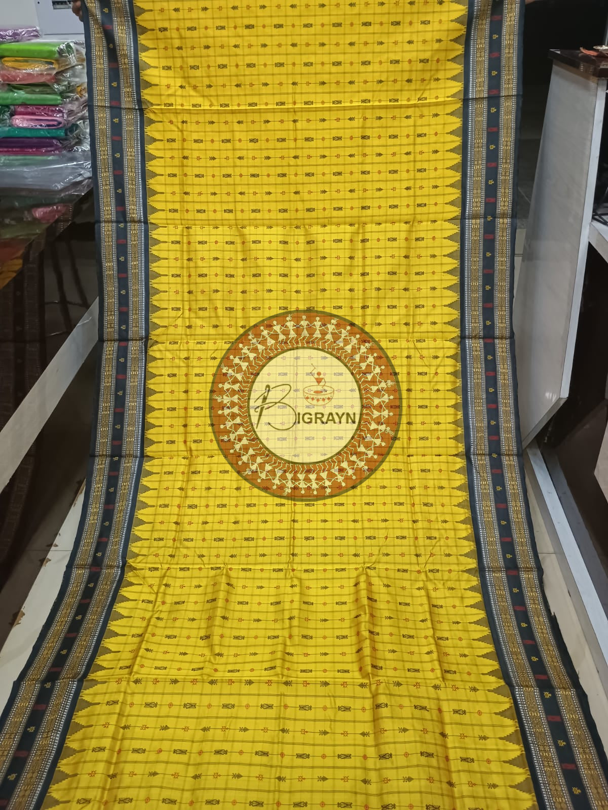 "Odisha Handloom Hazarbuti Bomkai Silk Saree with thousand buti motifs, intricate pallu design, and rich traditional craftsmanship"