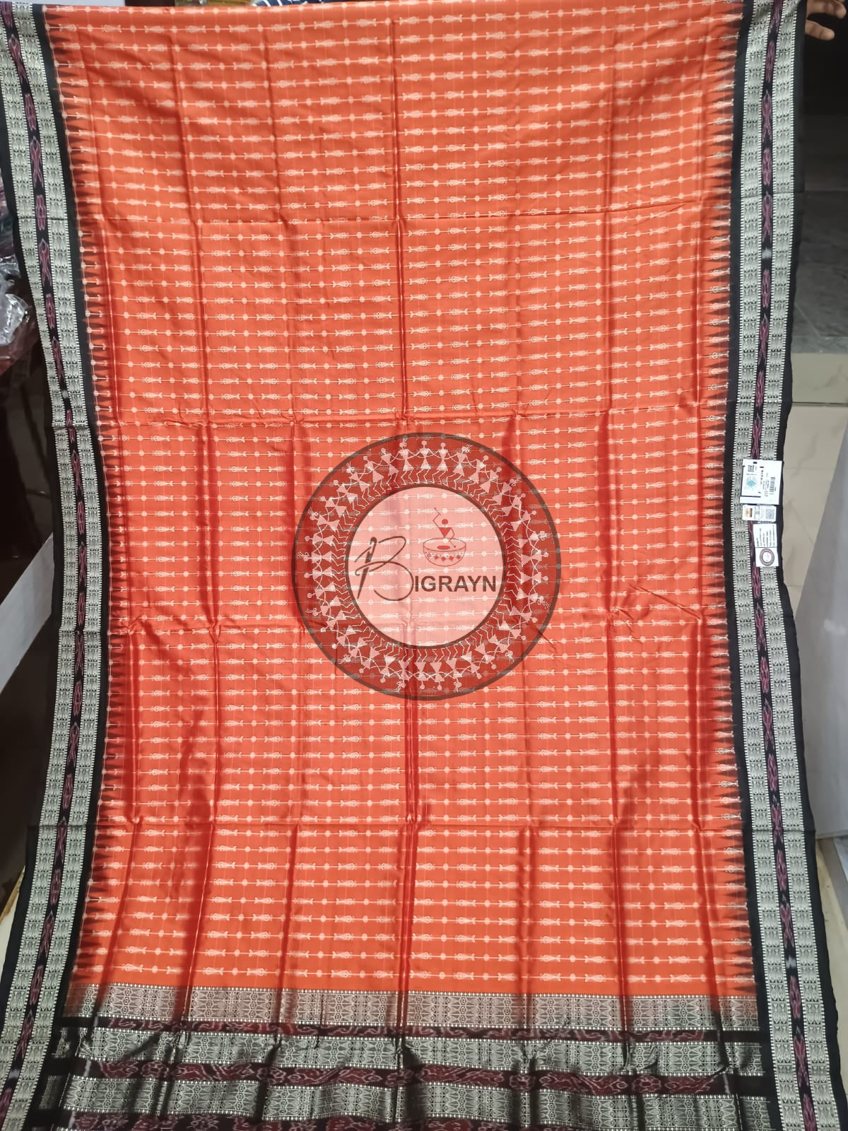 "Odisha Handloom Hazarbuti Bomkai Silk Saree with thousand buti motifs, intricate pallu design, and rich traditional craftsmanship"