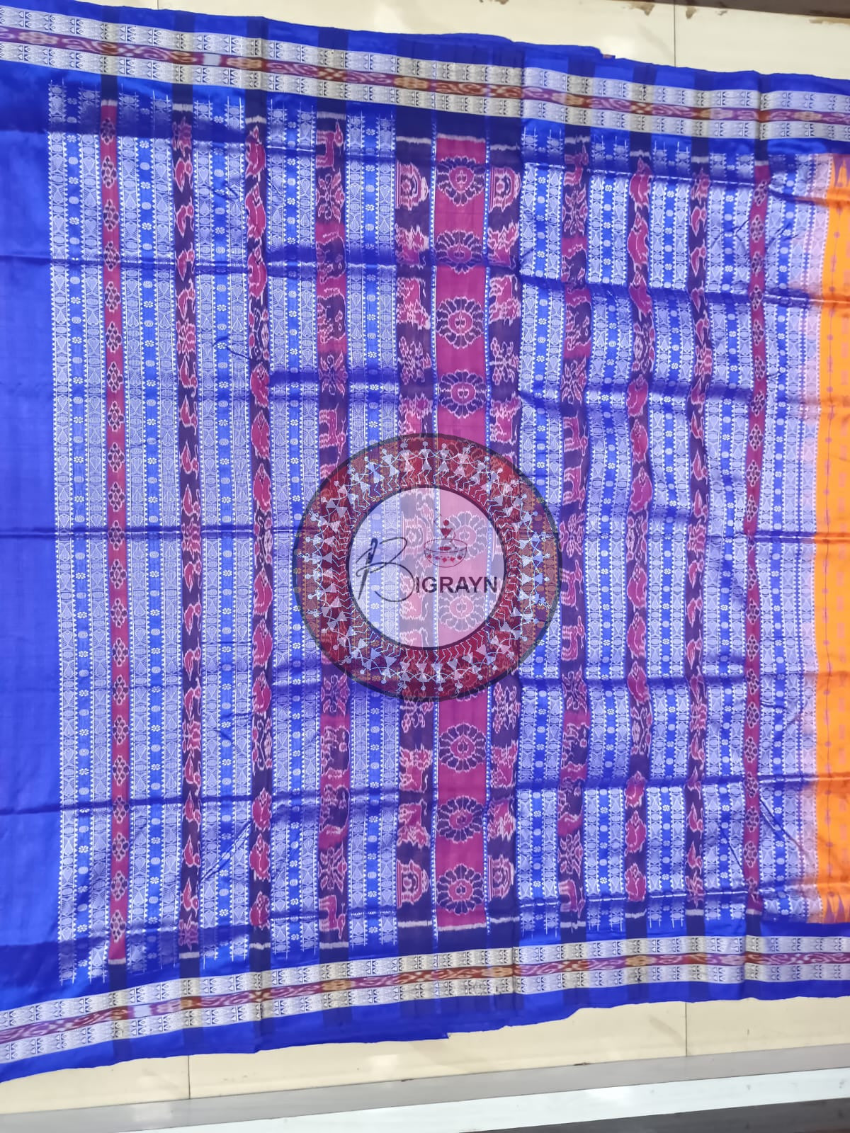 "Odisha Handloom Hazarbuti Bomkai Silk Saree with thousand buti motifs, intricate pallu design, and rich traditional craftsmanship"