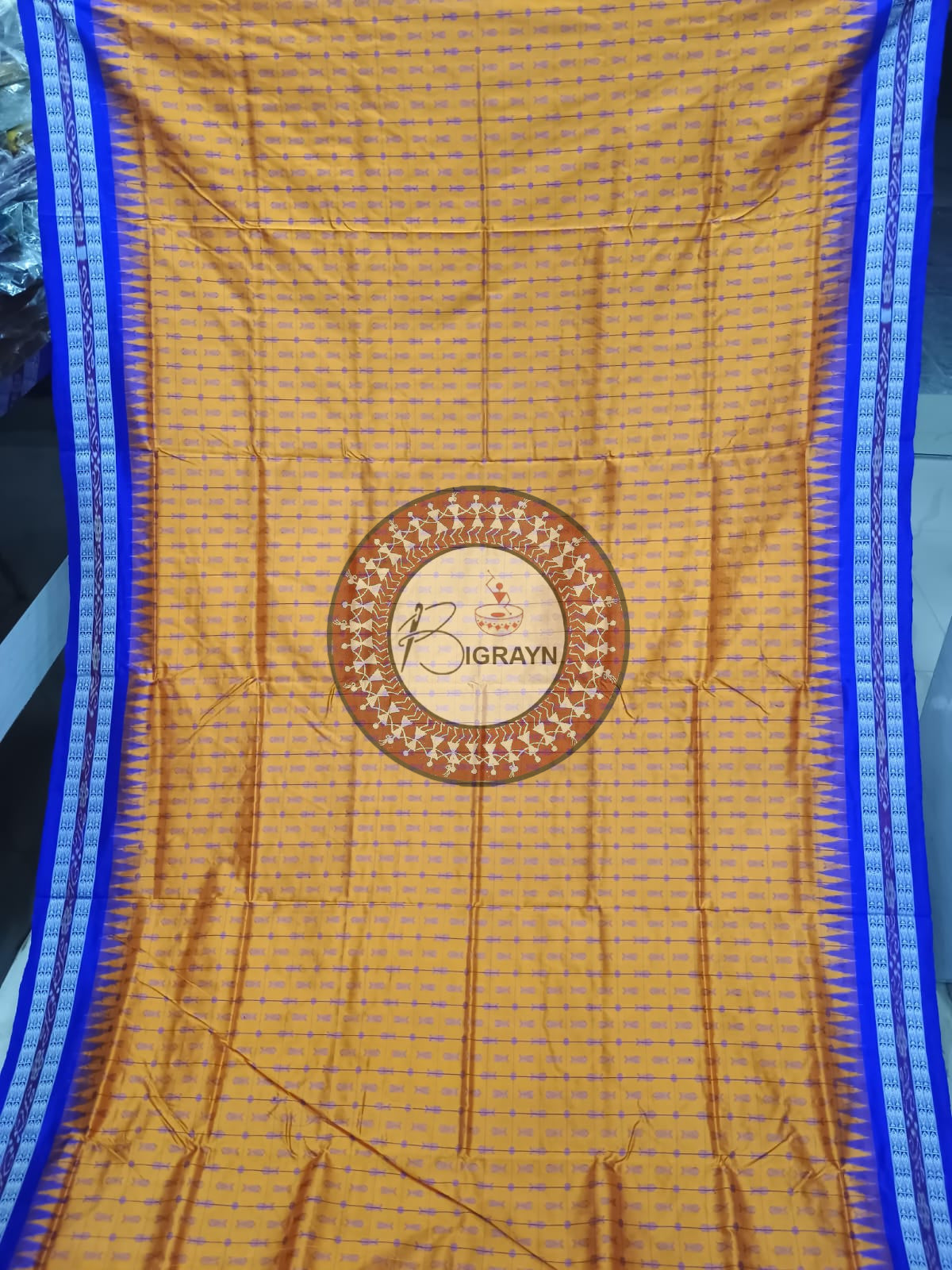 "Odisha Handloom Hazarbuti Bomkai Silk Saree with thousand buti motifs, intricate pallu design, and rich traditional craftsmanship"