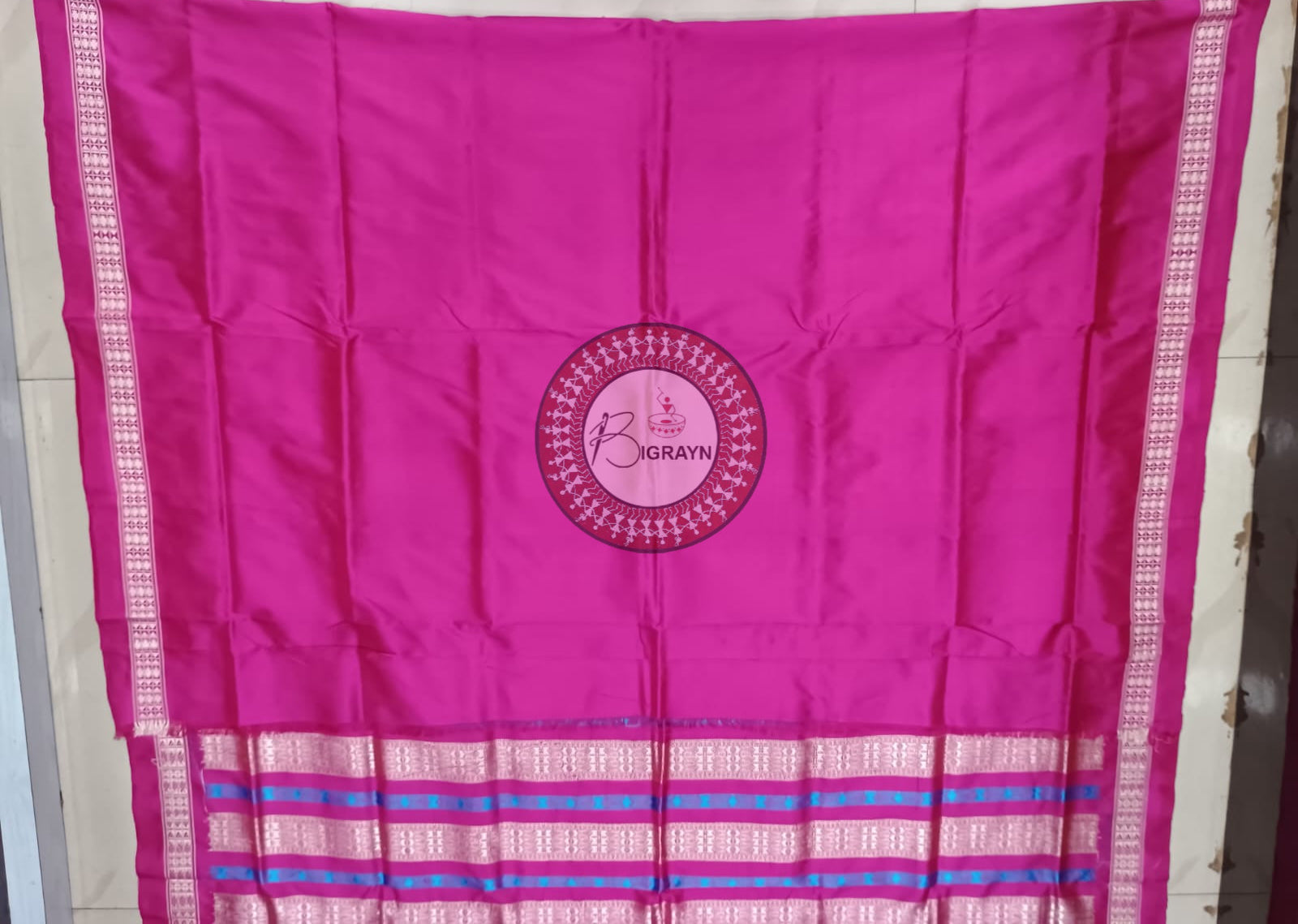 "Odisha Handloom Hazarbuti Bomkai Silk Saree with thousand buti motifs, intricate pallu design, and rich traditional craftsmanship"