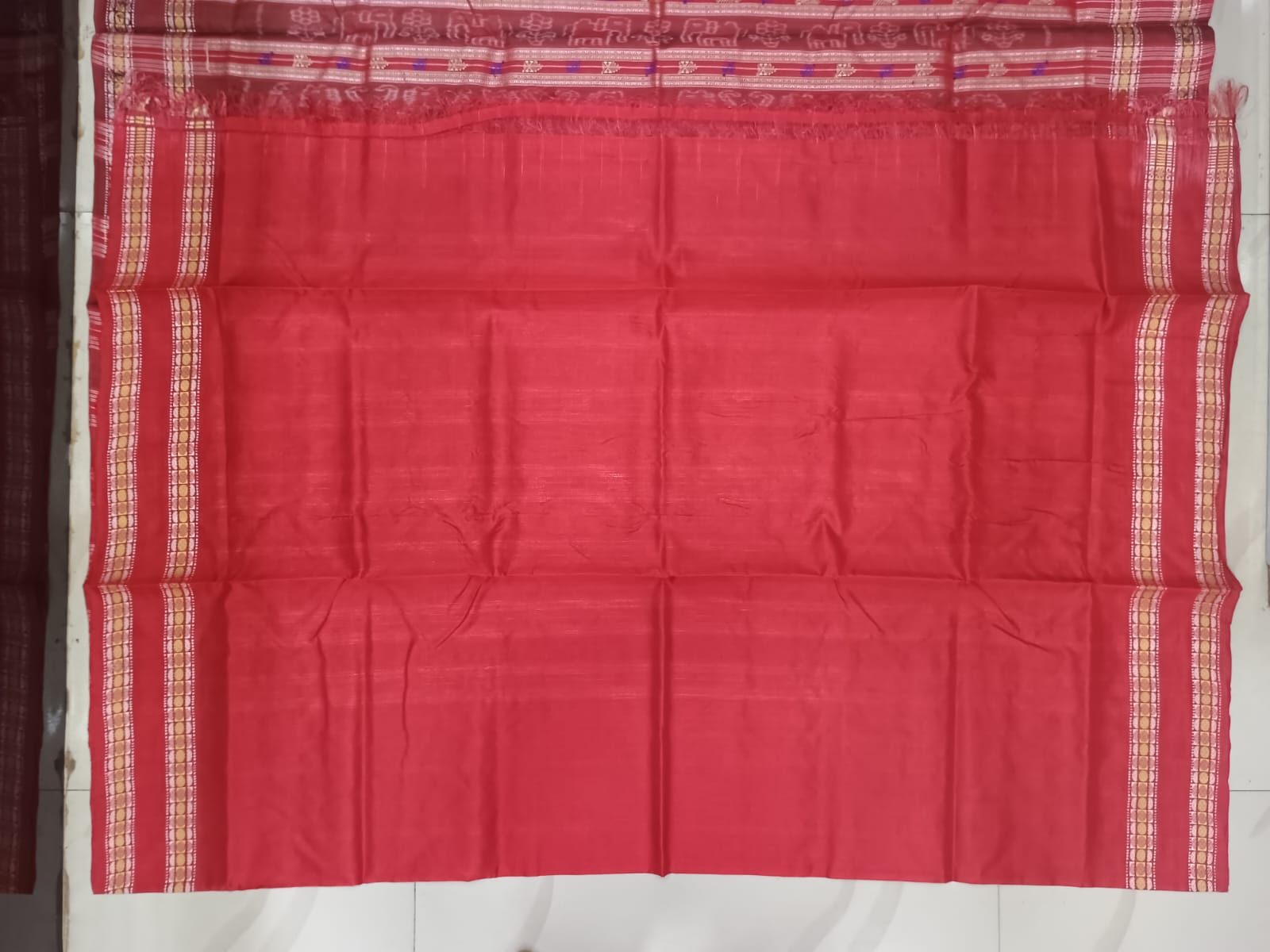 Tussar Colour Maroon Hazarbuti Tussar Silk Saree
