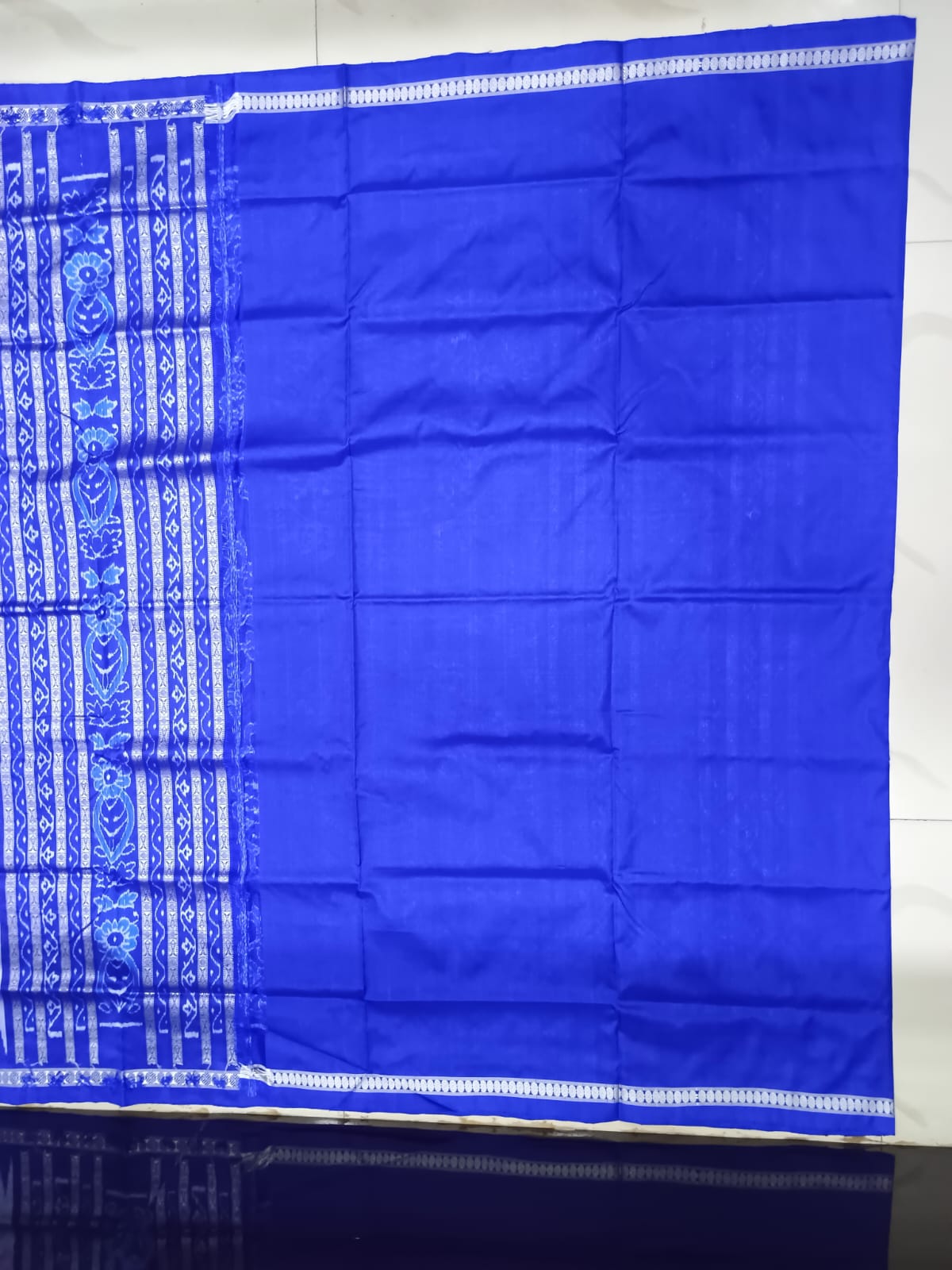 Lavender Blue Buti Bomkai Silk Saree