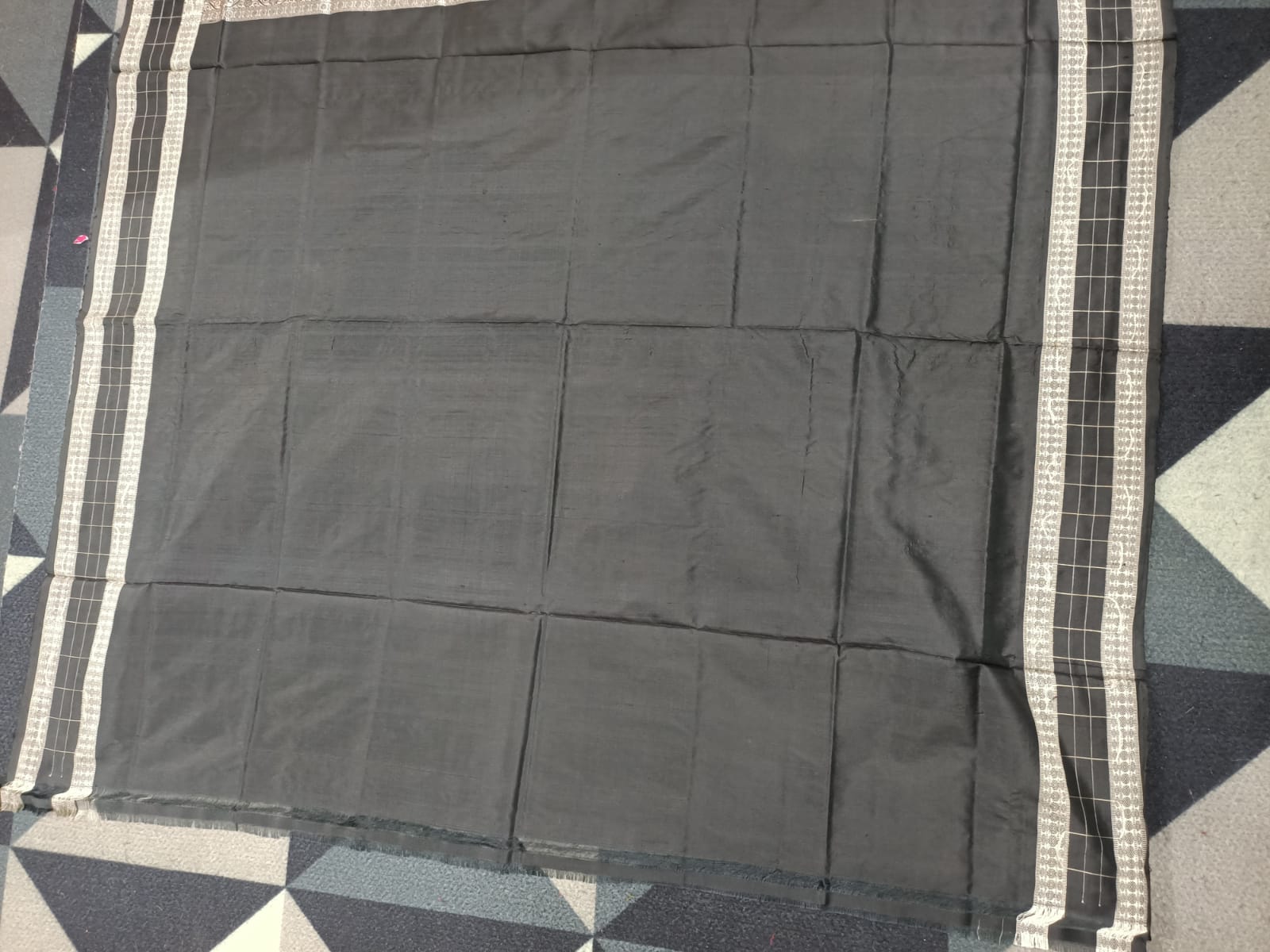 Green Black White Doll Bomkai Silk Saree