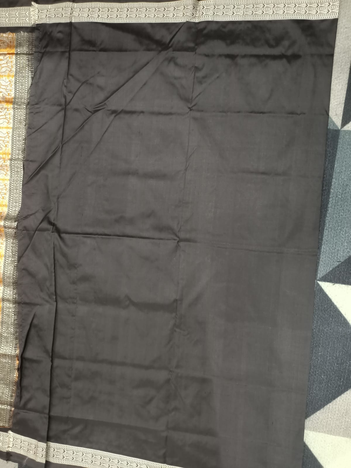 Red Black Buti Bomkai Silk Saree