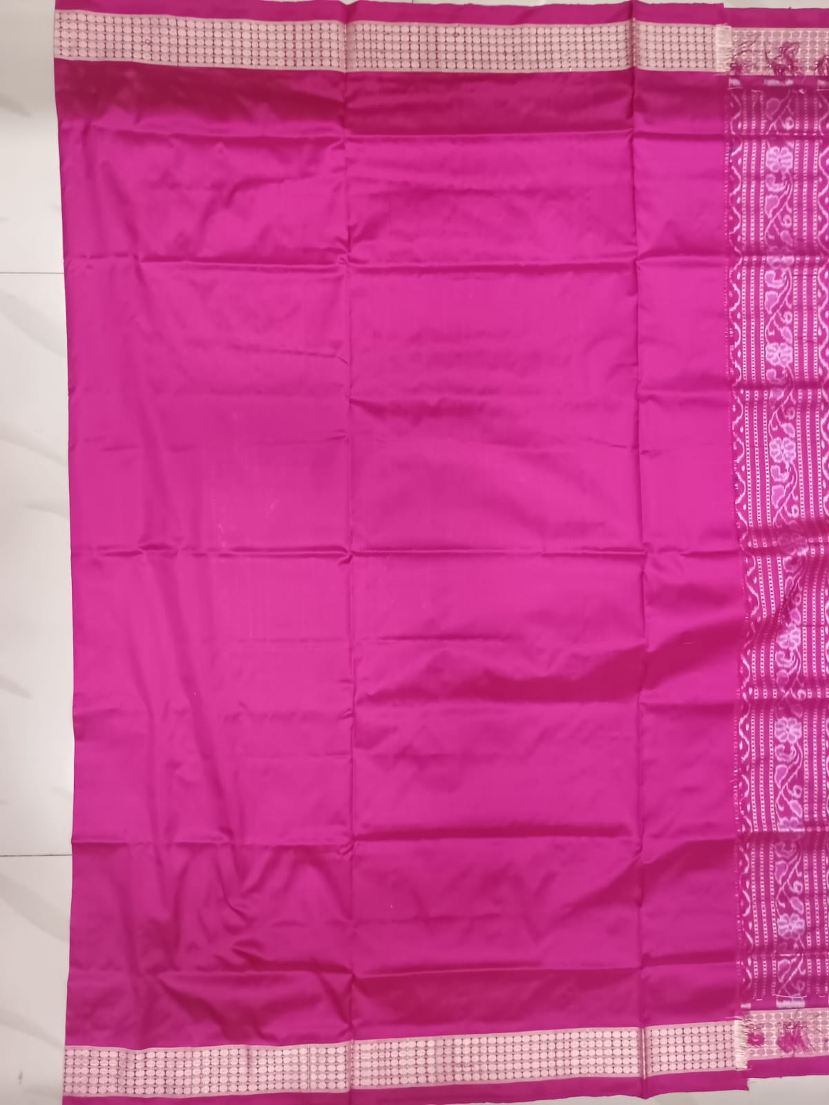 Blue Magenta Jhoti Design Sambalpuri Silk Saree