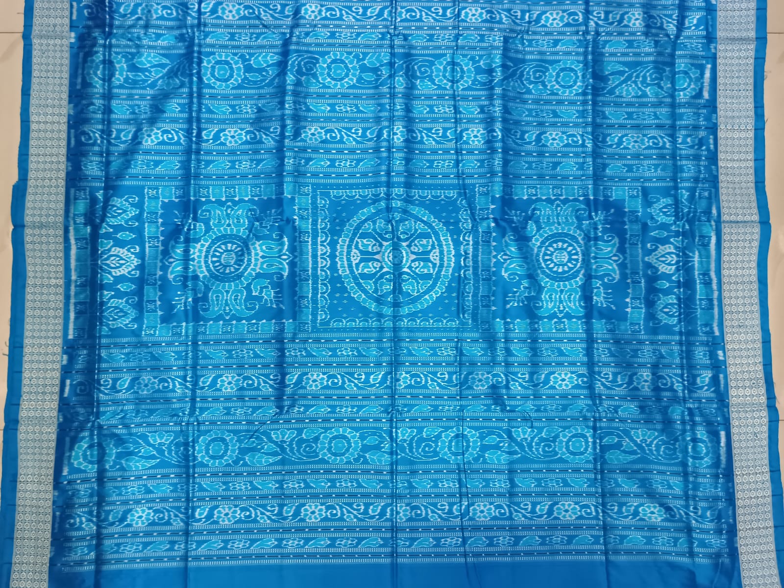 Pink Copper Sulphate Pasapali And Birds Design Sambalpuri Silk Saree
