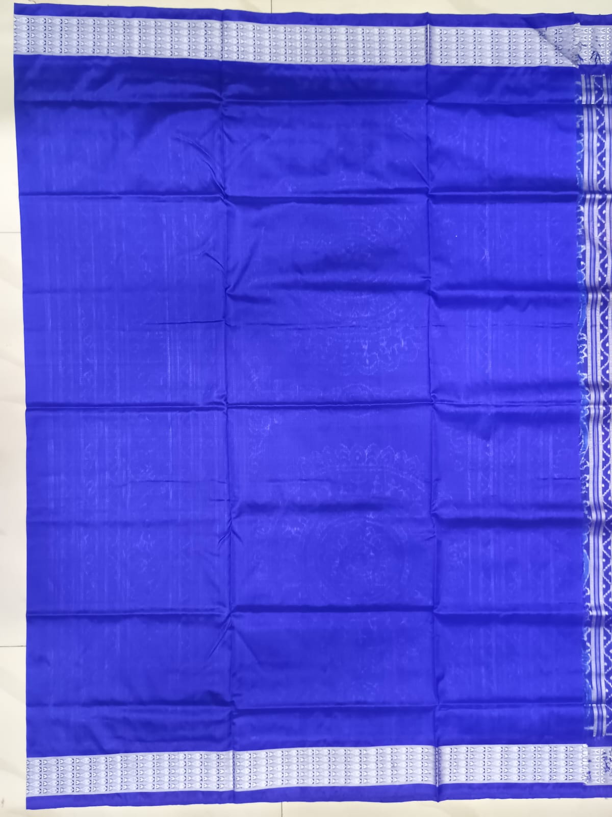 Red Blue Pasapali And Birds Design Sambalpuri Silk Saree