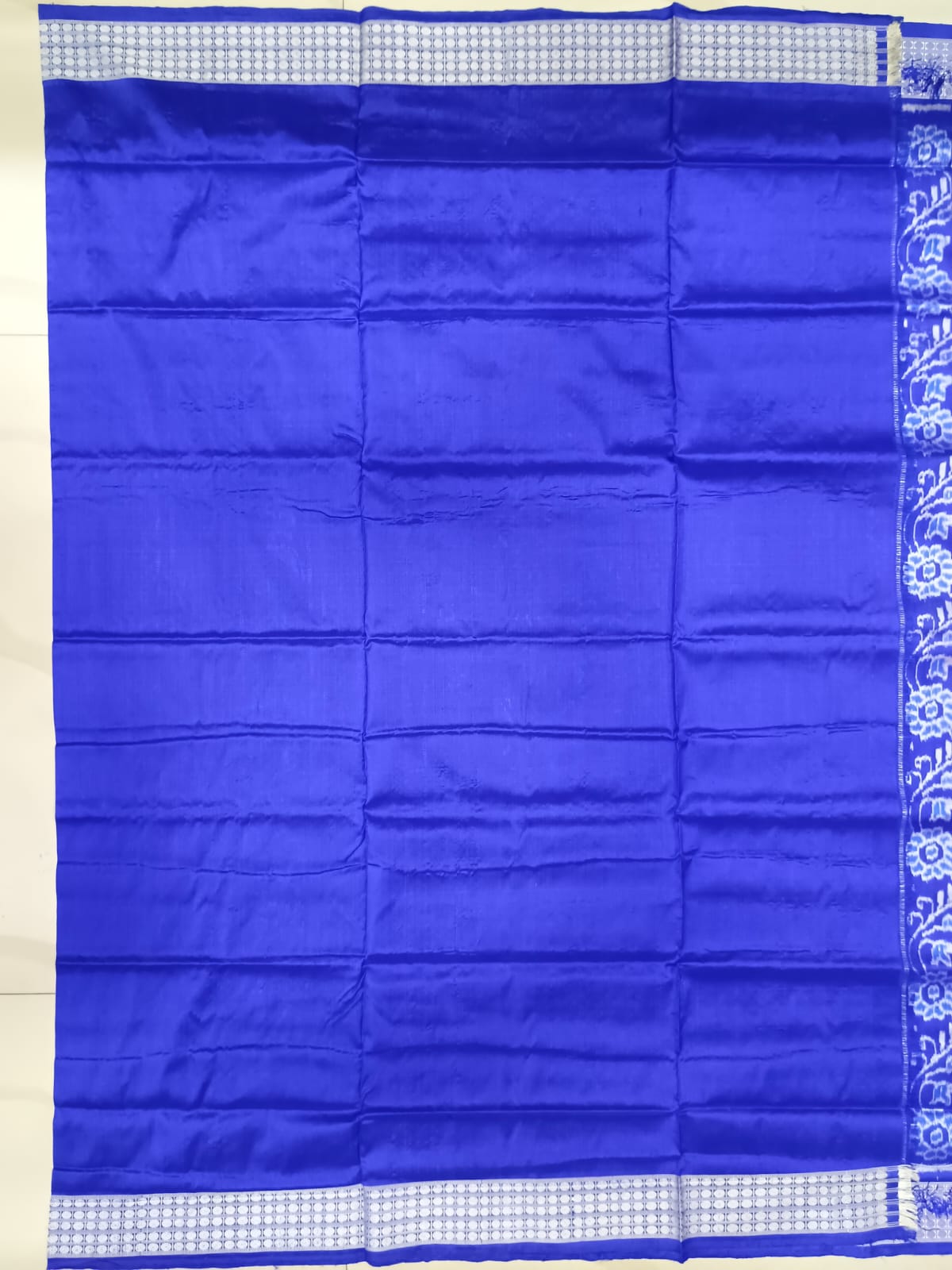 Red Blue Pasapali And Tribal Chakra Design Sambalpuri Silk Saree