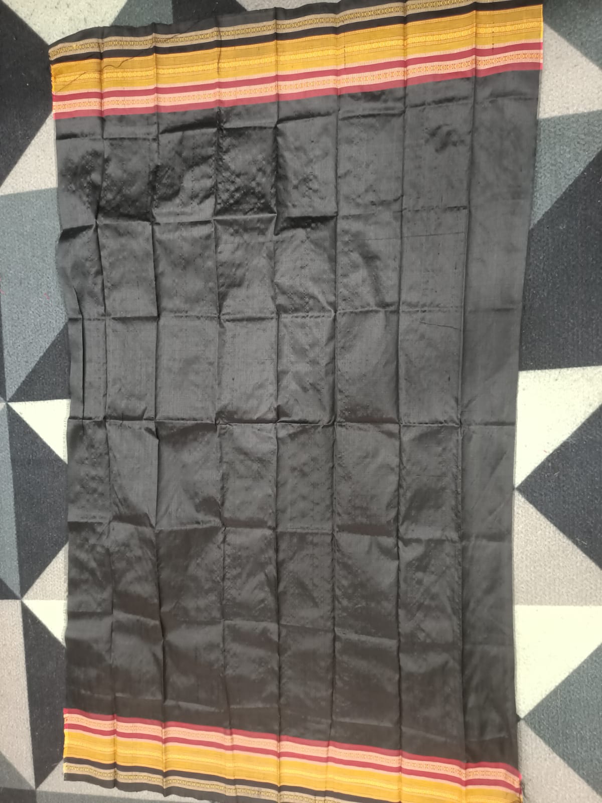 Off White Multi colour Kathiphera Khandua Silk Saree