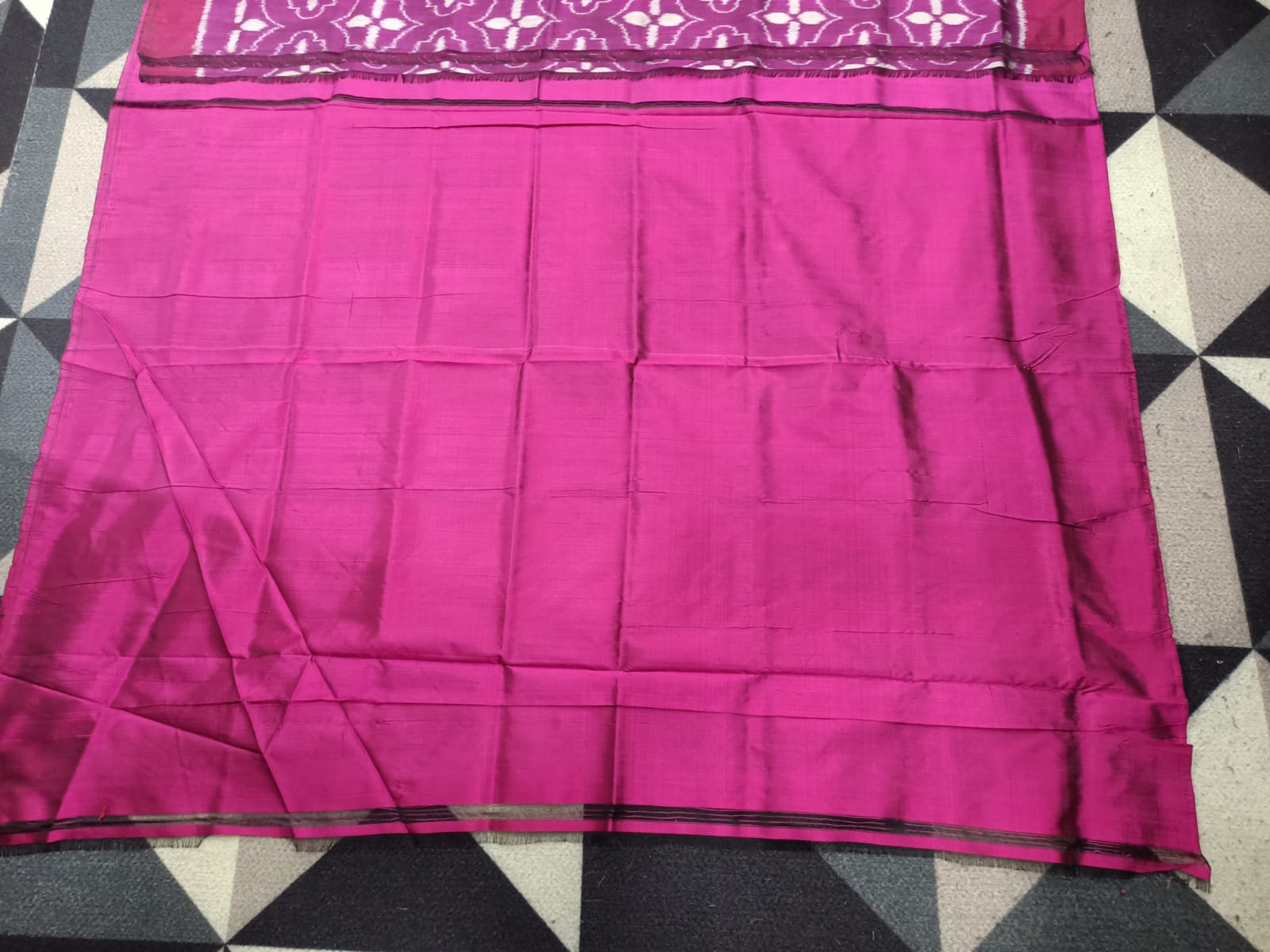 Purple Magenta Design Mulberry Silk Saree