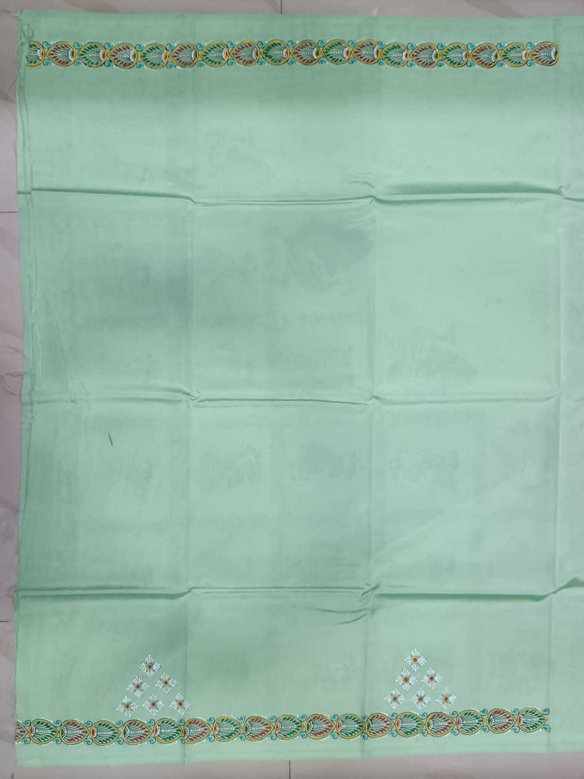 Pista Box Sakhi Rasa Theme Pattachitra Khadi Silk Saree