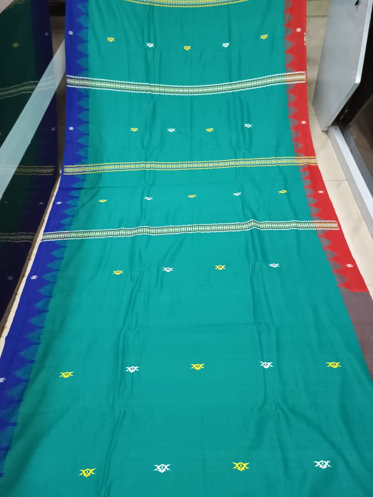 Green Ganga Jamuna Border Odisha Handloom Kotpad Cotton Saree
