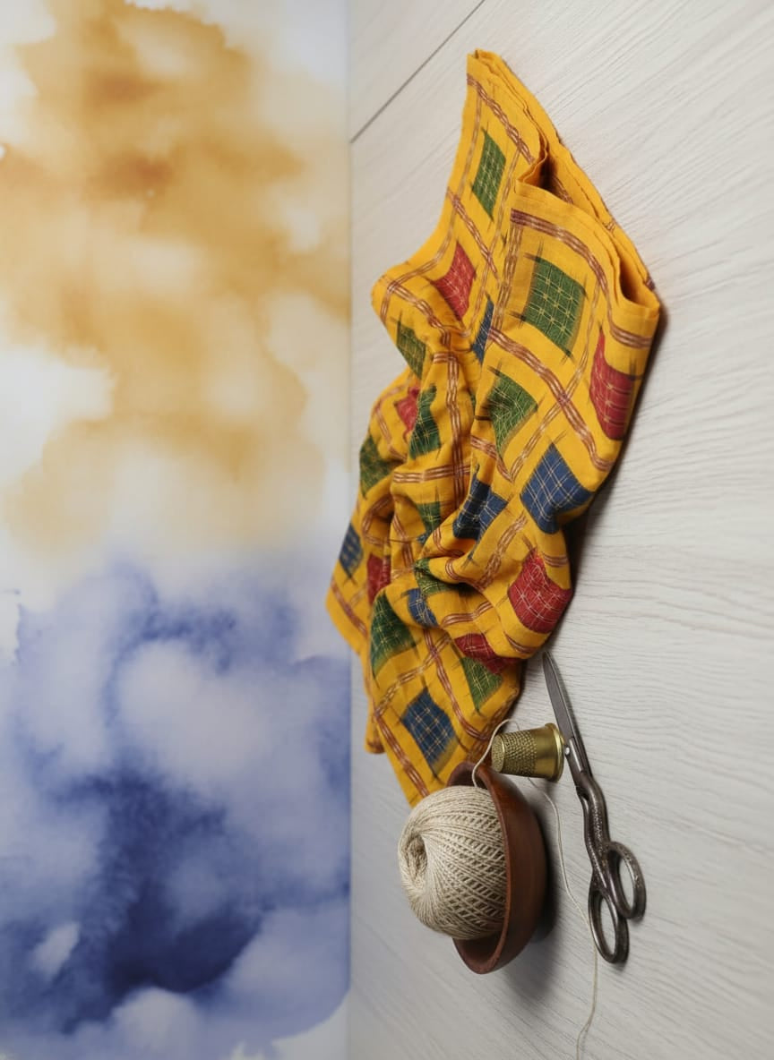 Yellow Multi Colour Aswini Design Sambalpuri Fabrics