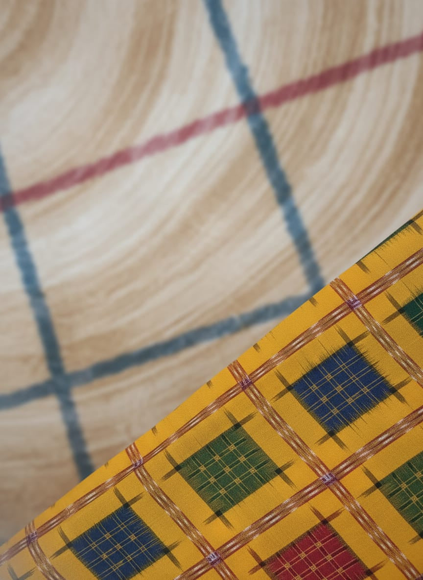 Yellow Multi Colour Aswini Design Sambalpuri Fabrics