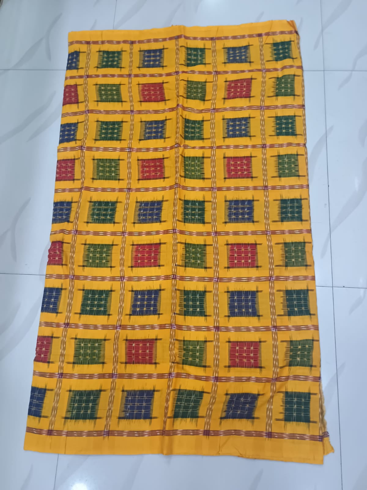 Yellow Multi Colour Aswini Design Sambalpuri Fabrics