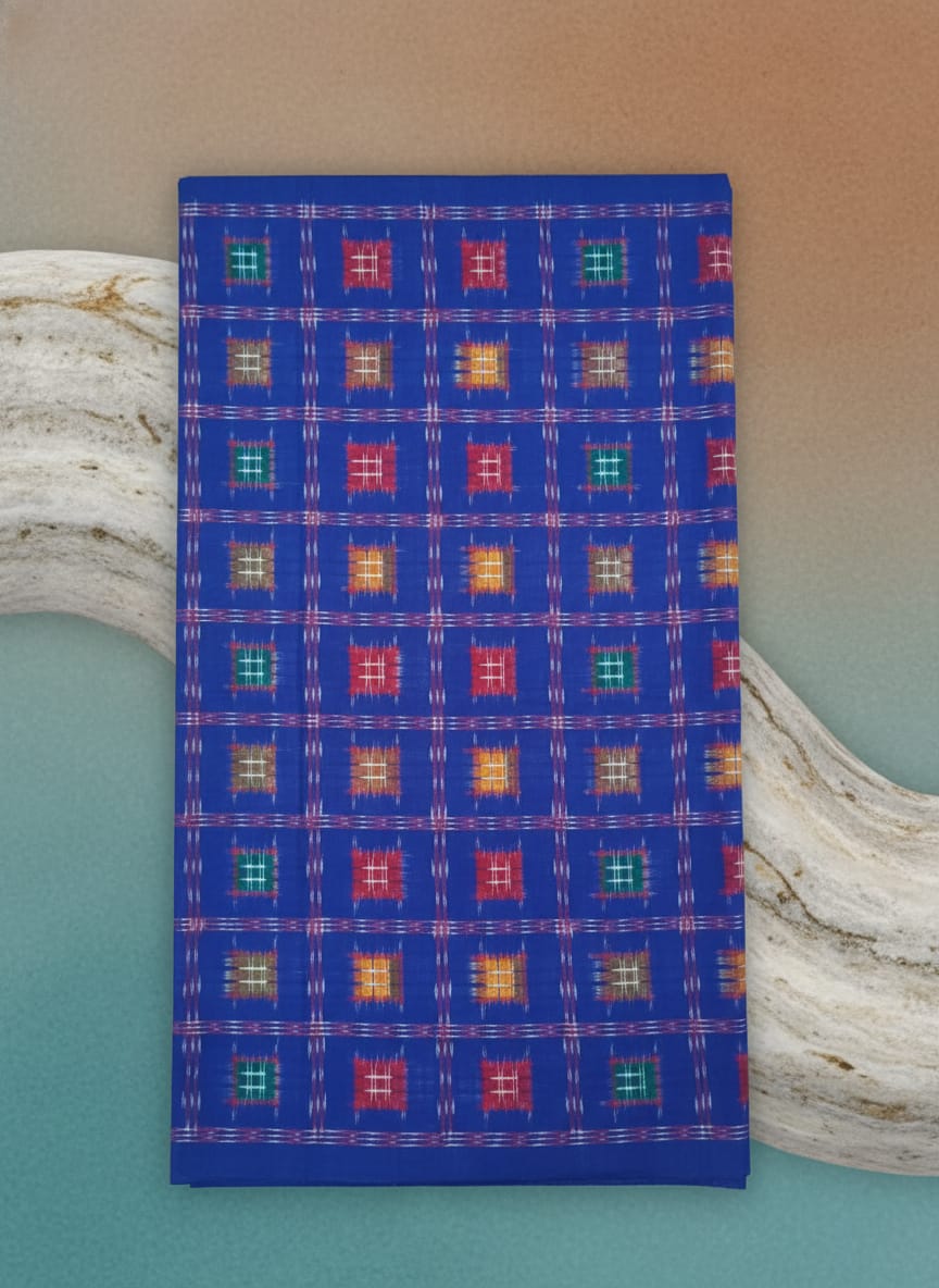Blue Multi colour Aswini Pasapali Design Sambalpuri Fabrics