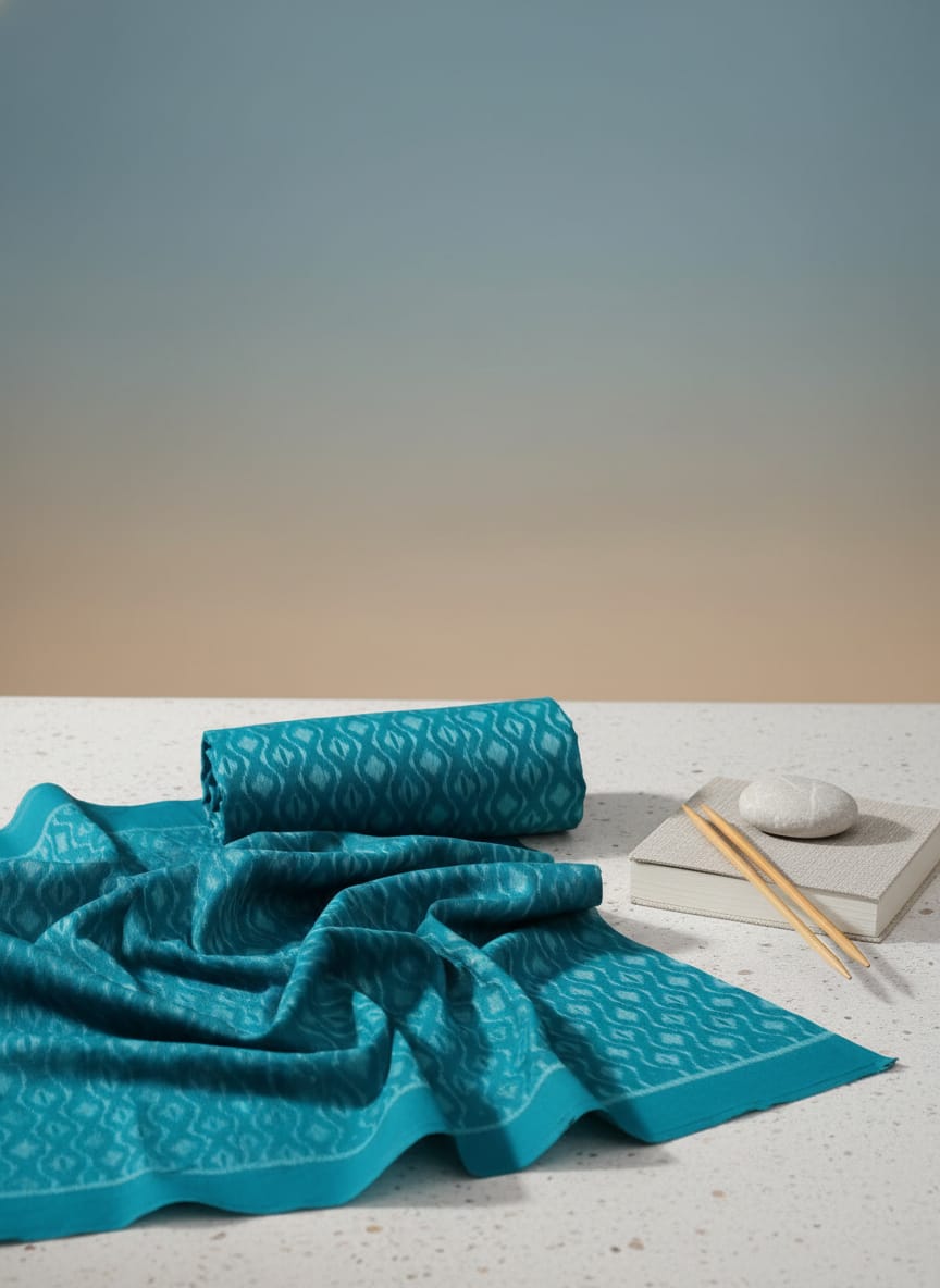 Red White Flower Ikat Design Sambalpuri Fabrics