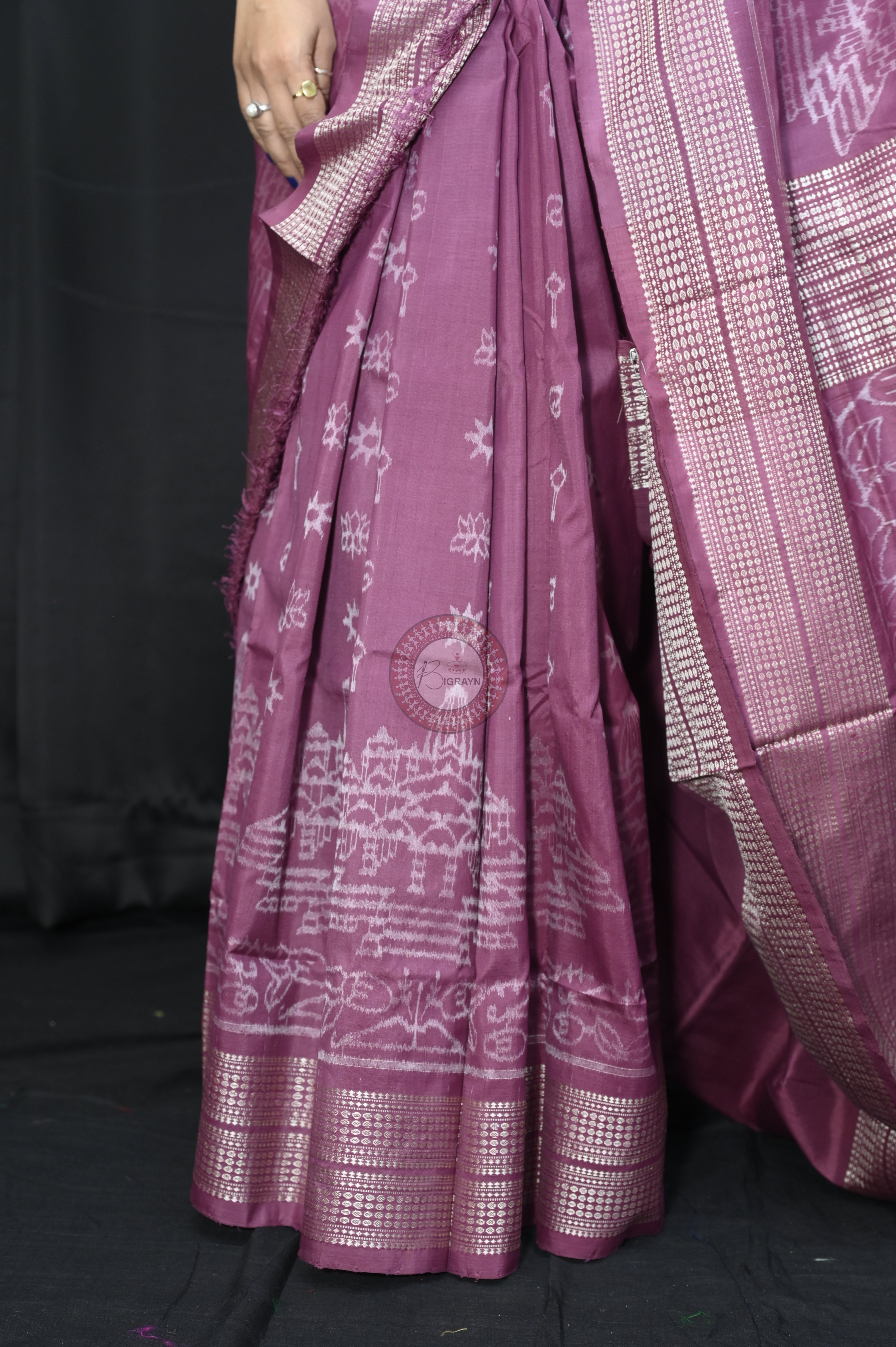 Exclusive Sri Ram Temple Natural Dye Silk Saree