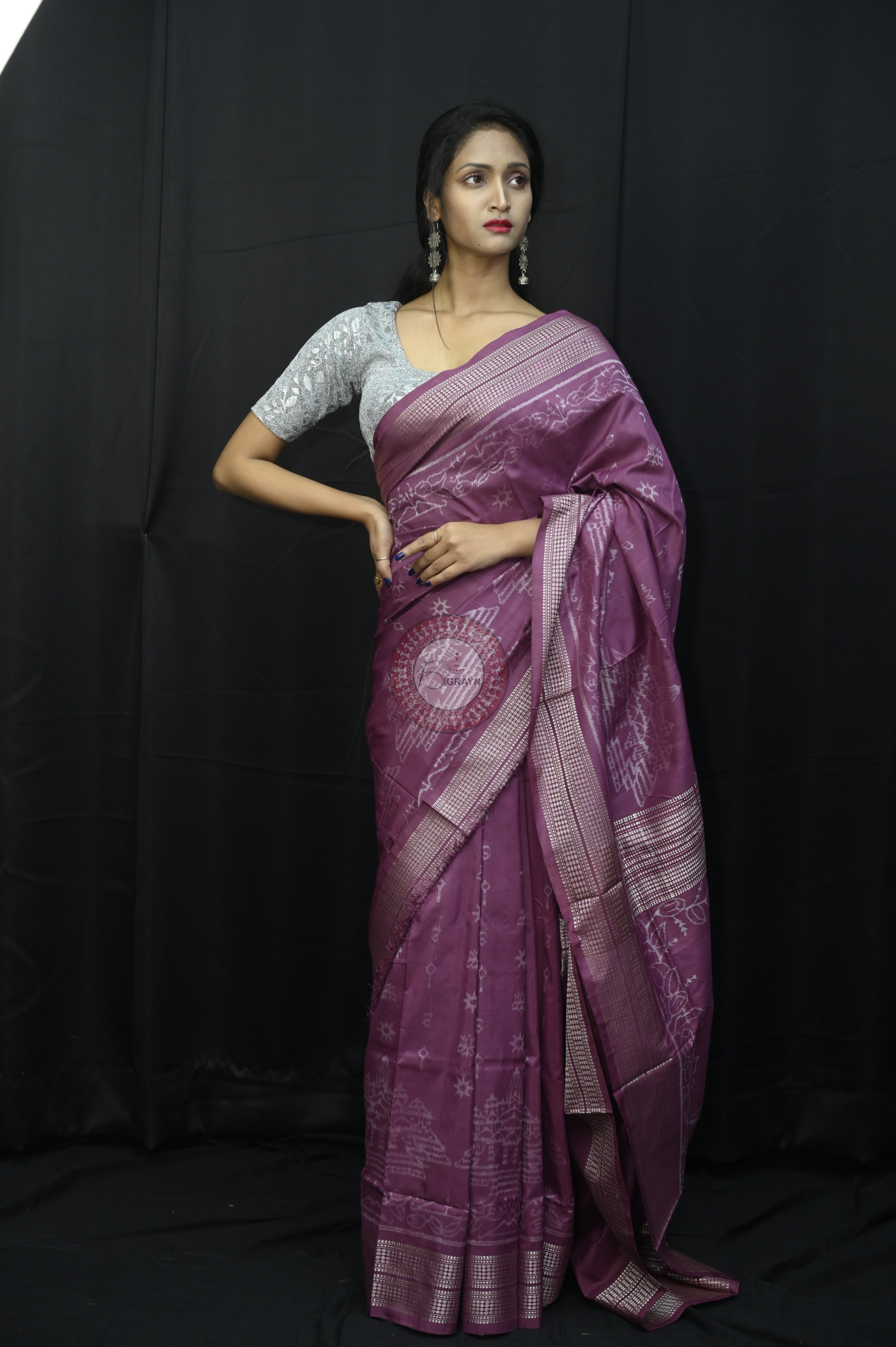 Exclusive Sri Ram Temple Natural Dye Silk Saree