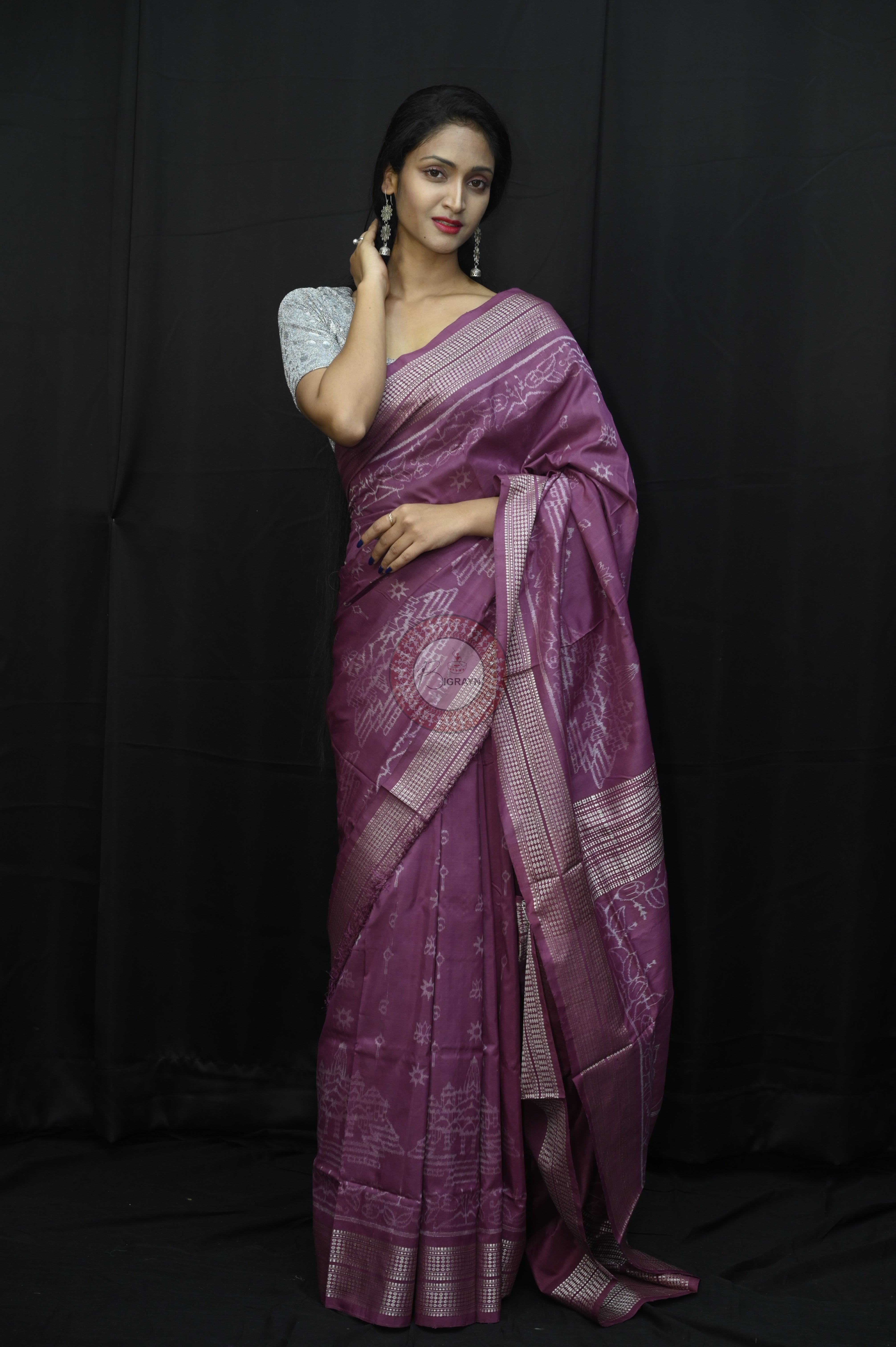 Exclusive Sri Ram Temple Natural Dye Silk Saree