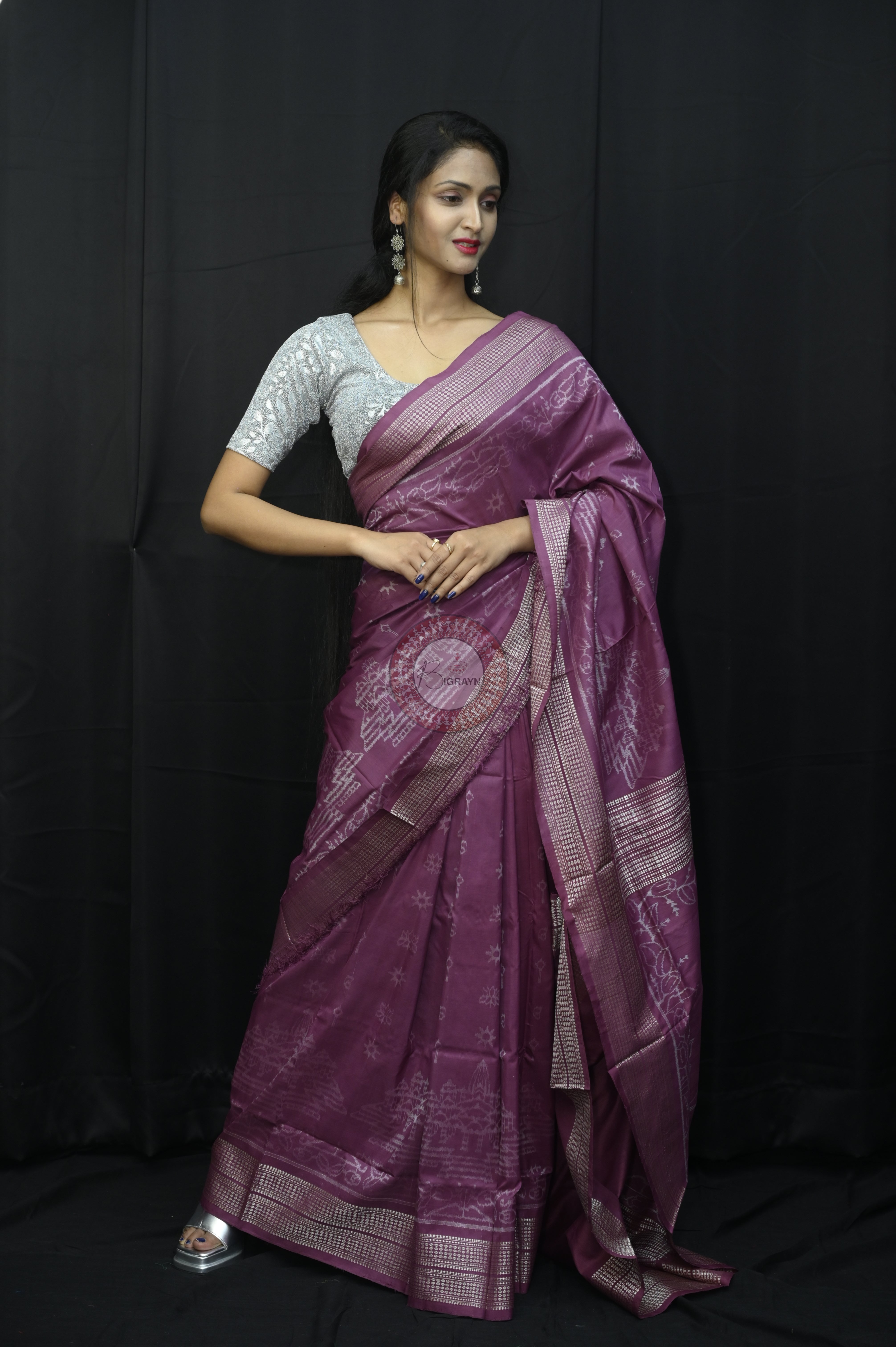 Exclusive Sri Ram Temple Natural Dye Silk Saree