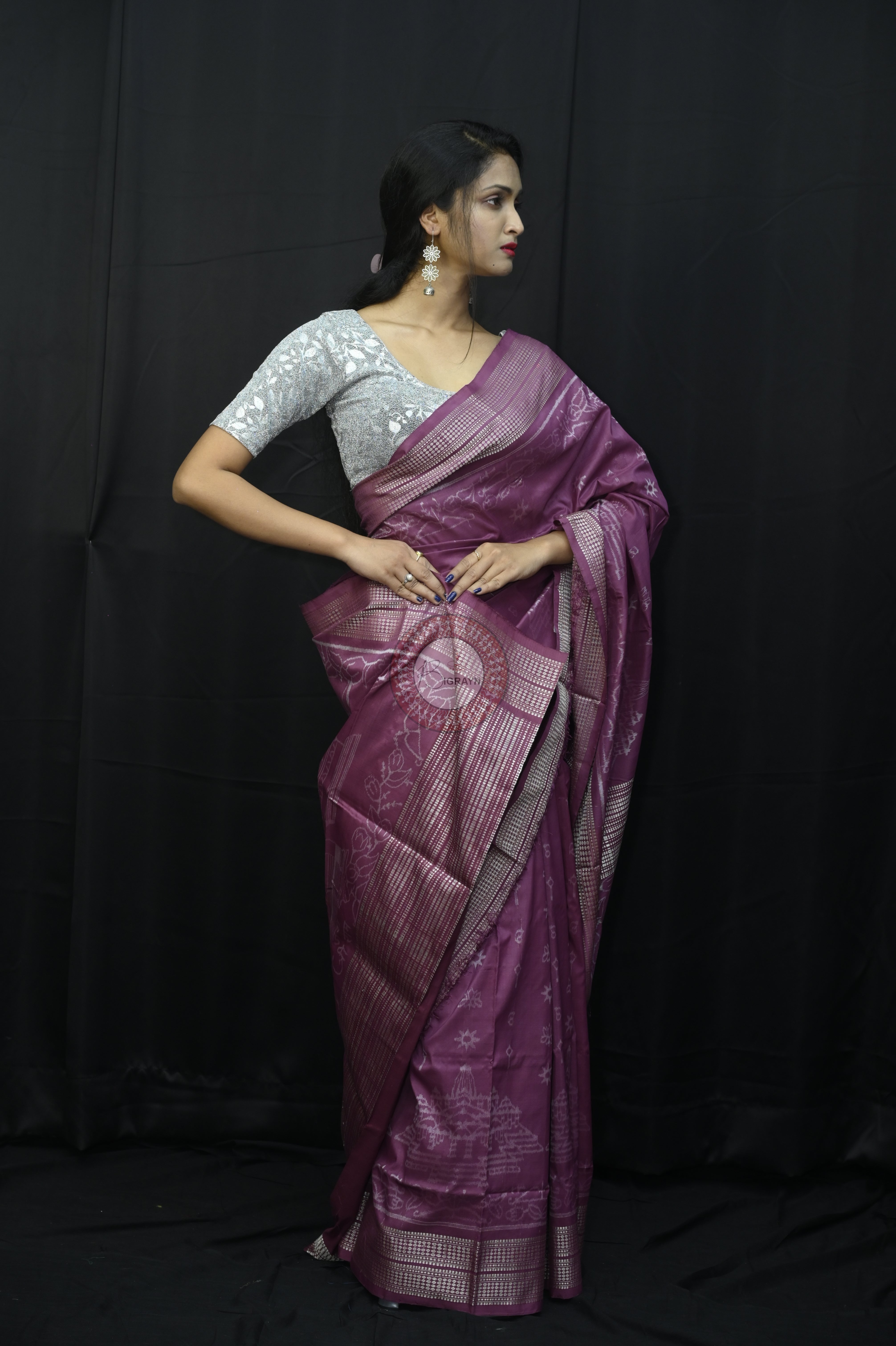 Exclusive Sri Ram Temple Natural Dye Silk Saree